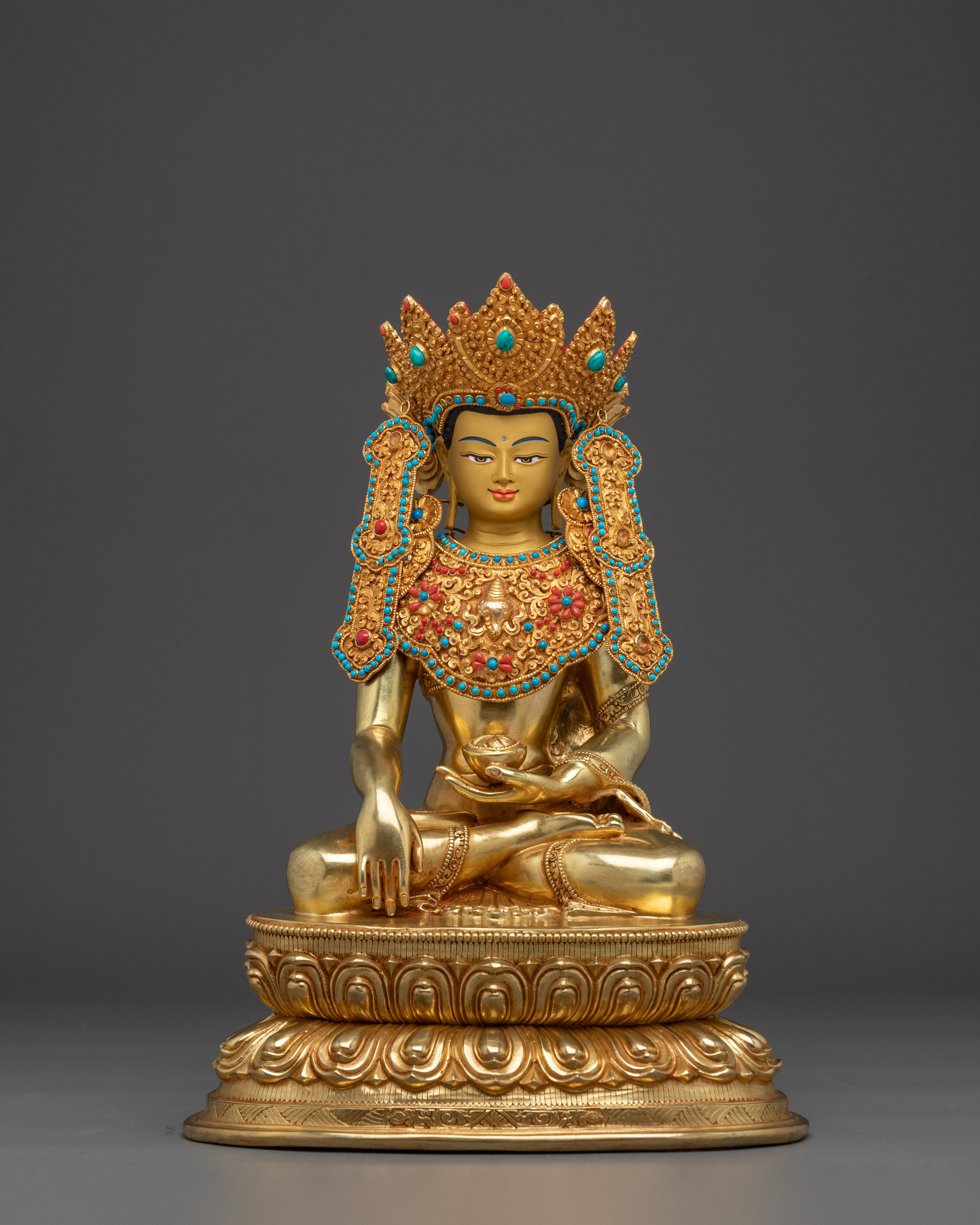 Crown Shakyamuni Buddha Handcrafted Art | Dharma King Shakyamuni
