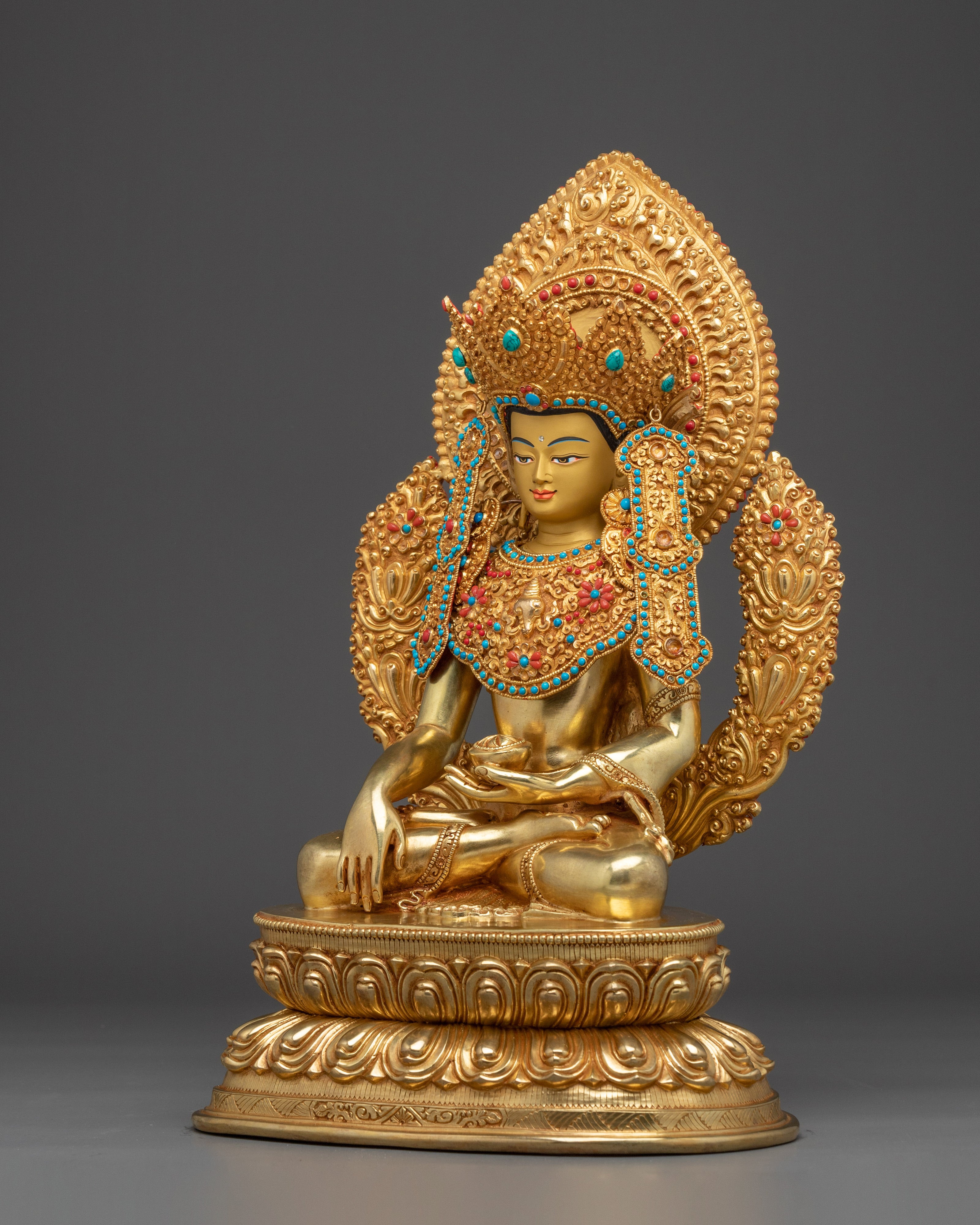 Crown Shakyamuni Buddha Handcrafted Art | Dharma King Shakyamuni