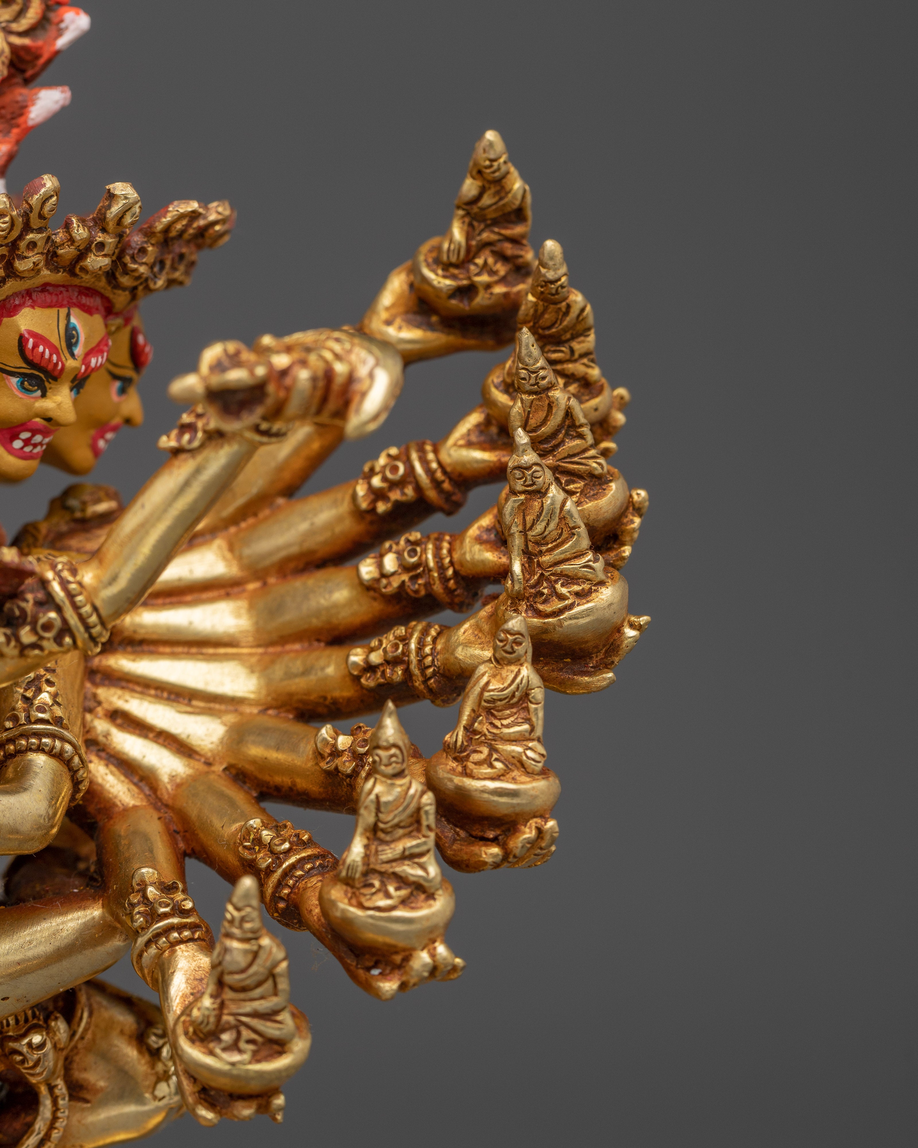 Hevajra, Wrathful Tantric Protector | Nepali Handcrafted Artwork