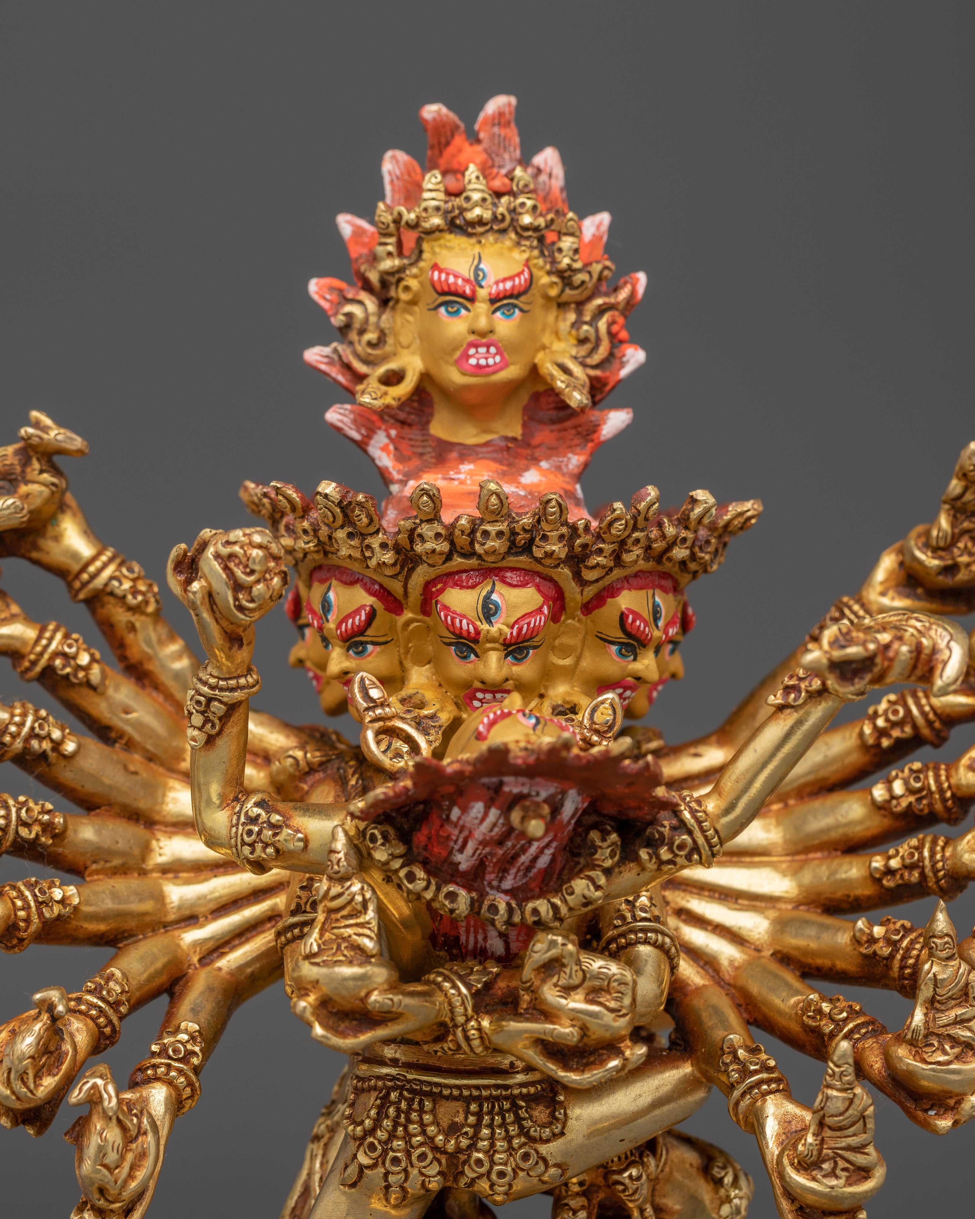 Hevajra, Wrathful Tantric Protector | Nepali Handcrafted Artwork