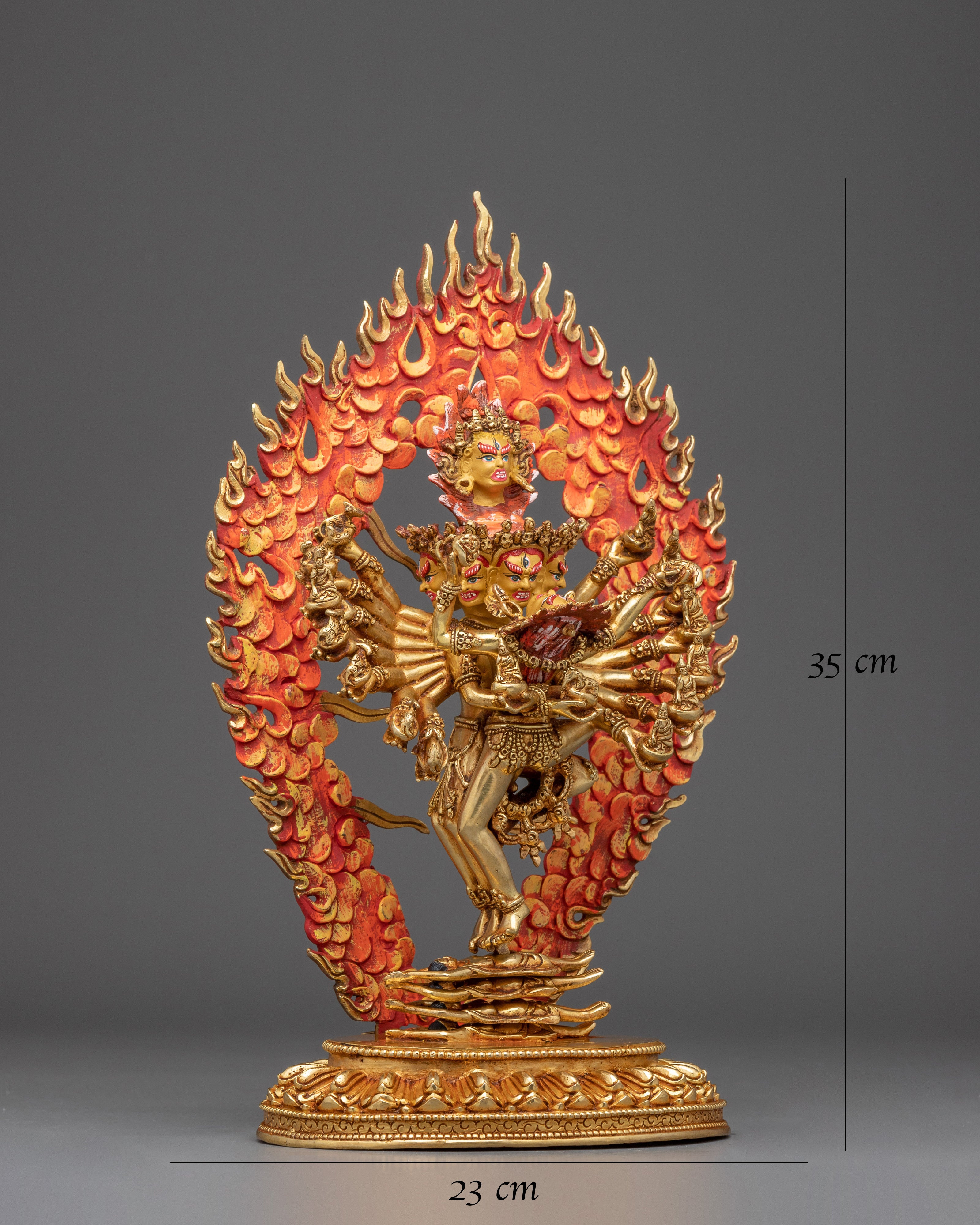 Hevajra, Wrathful Tantric Protector | Nepali Handcrafted Artwork