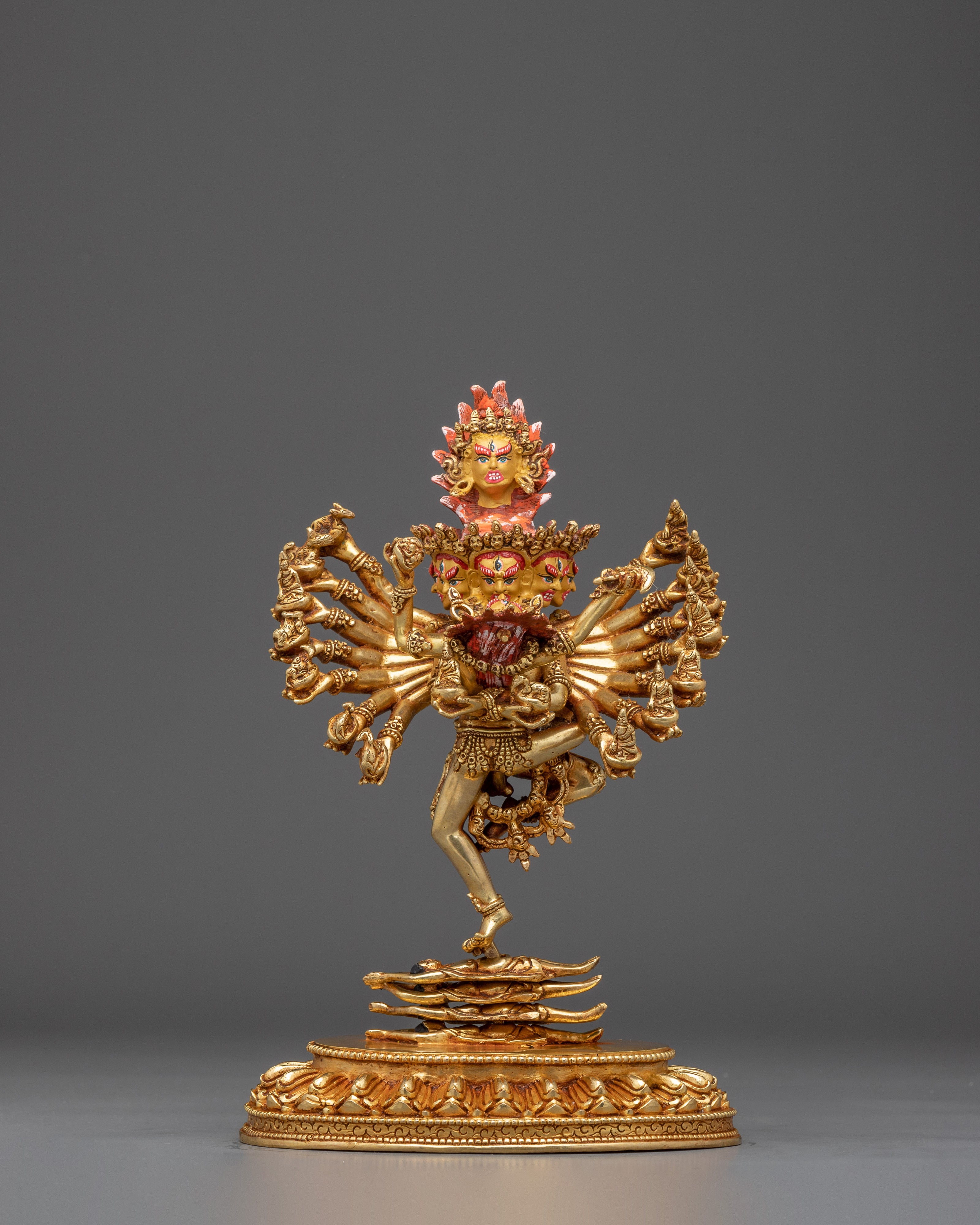 Hevajra, Wrathful Tantric Protector | Nepali Handcrafted Artwork