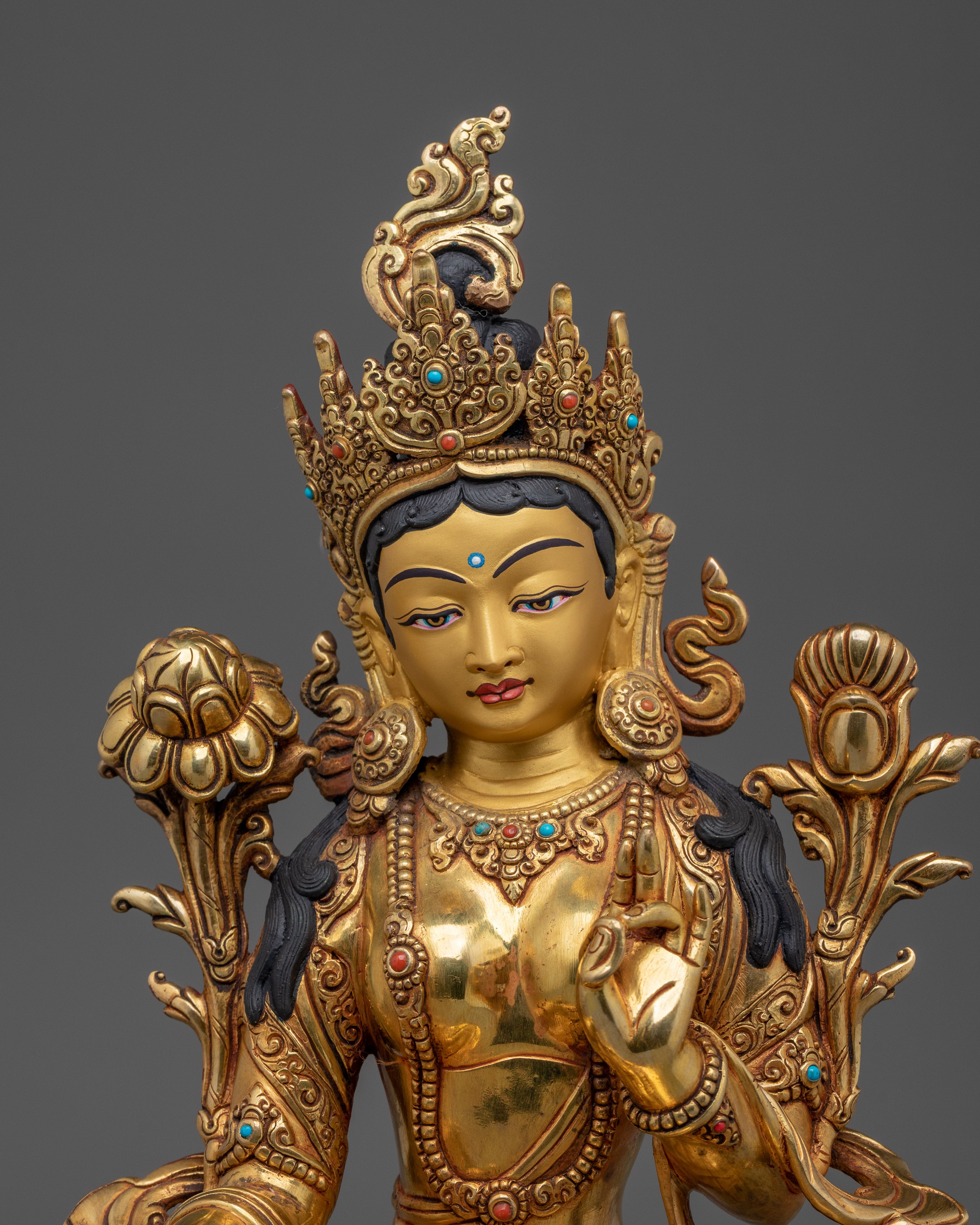 Radiant Green Tara Statue: Mother of All Buddhas