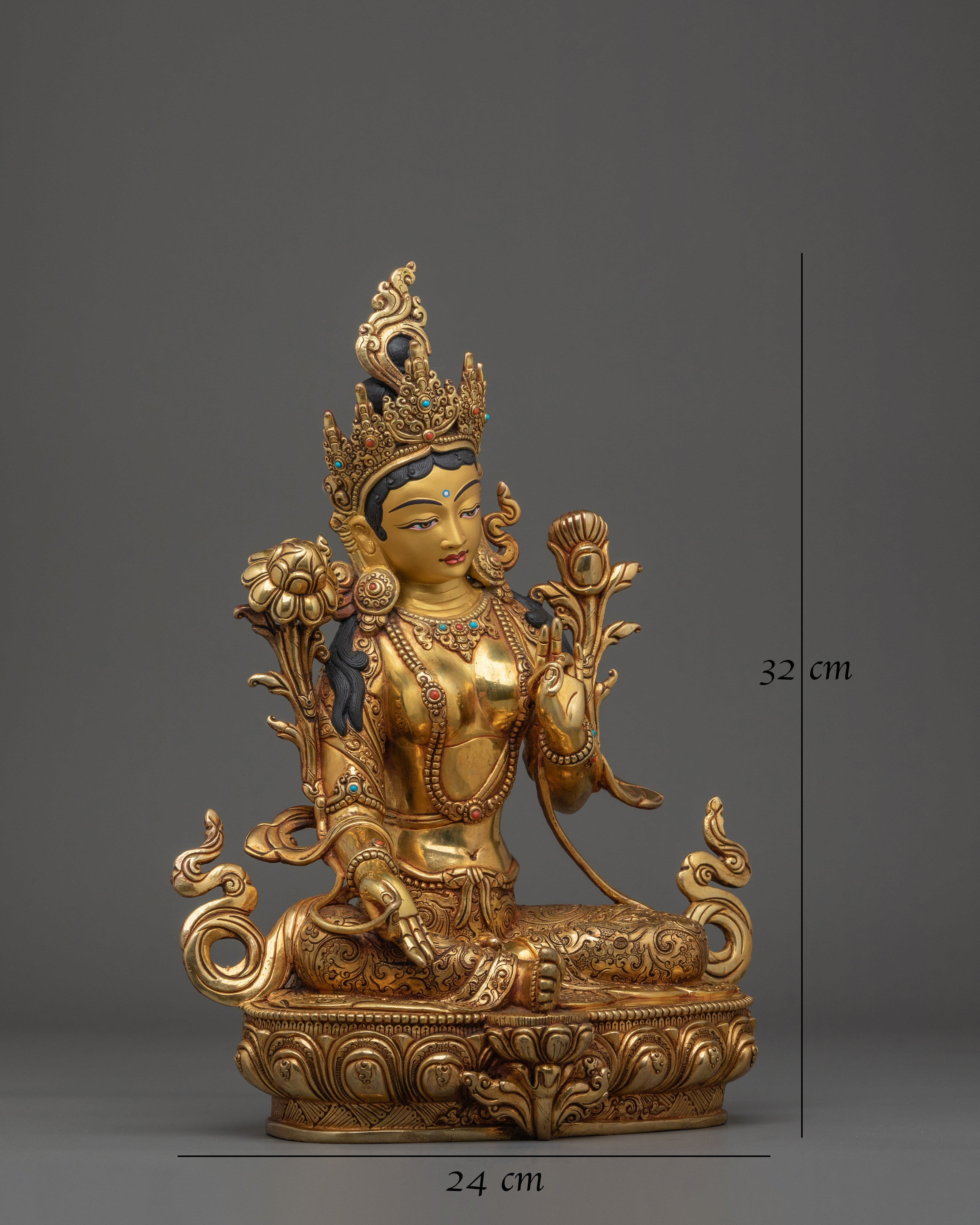 Radiant Green Tara Statue: Mother of All Buddhas