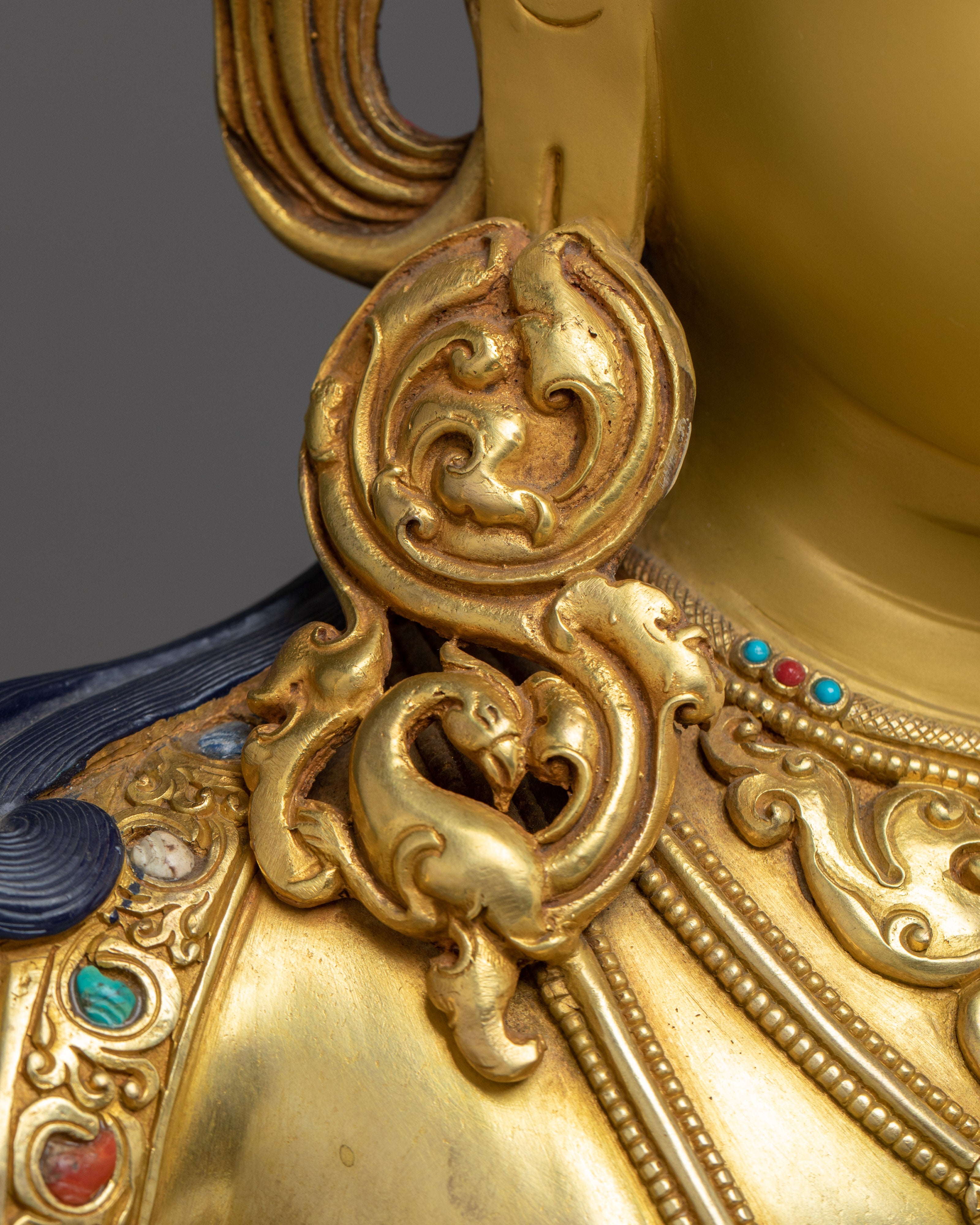 Manjushri, Dharma Sword Holder | Gold Gilded Tibetan Statue