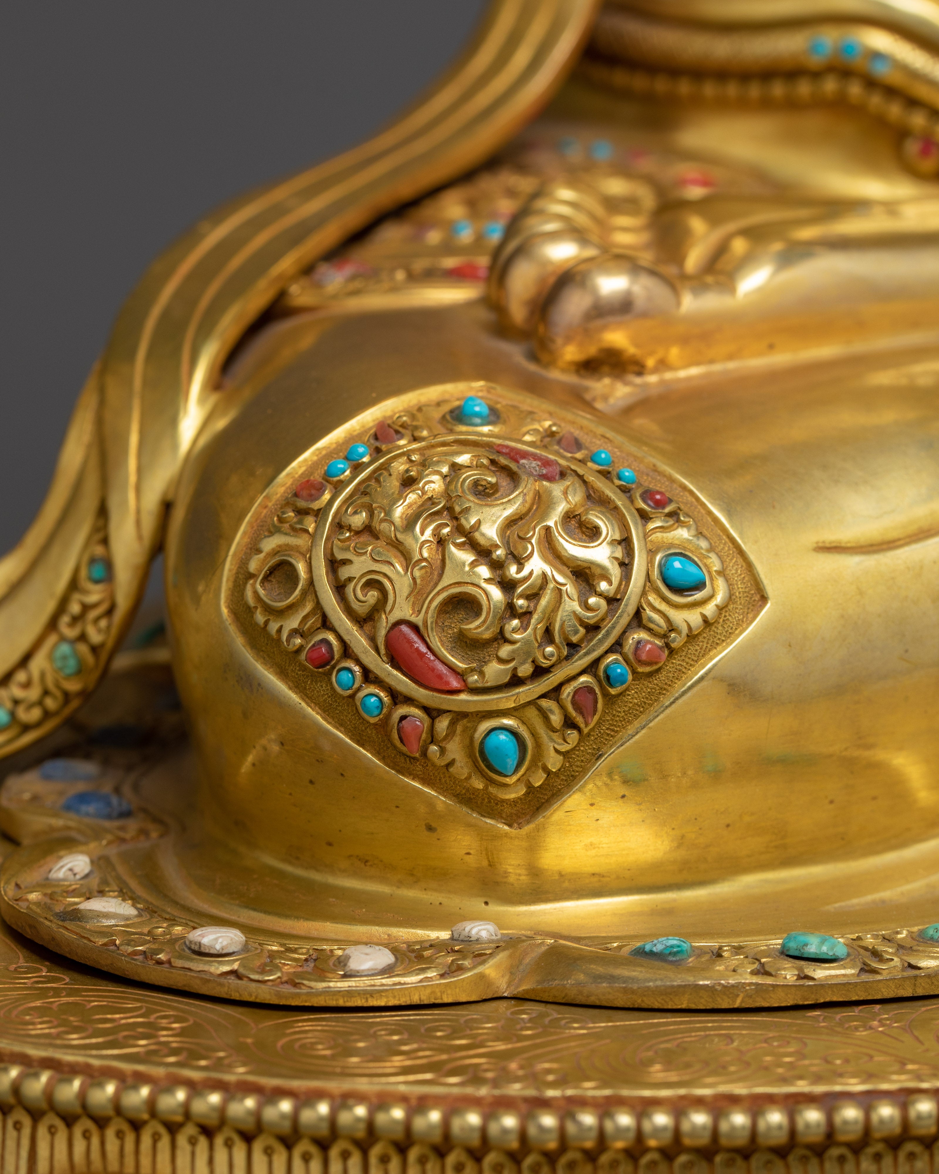 Manjushri, Dharma Sword Holder | Gold Gilded Tibetan Statue
