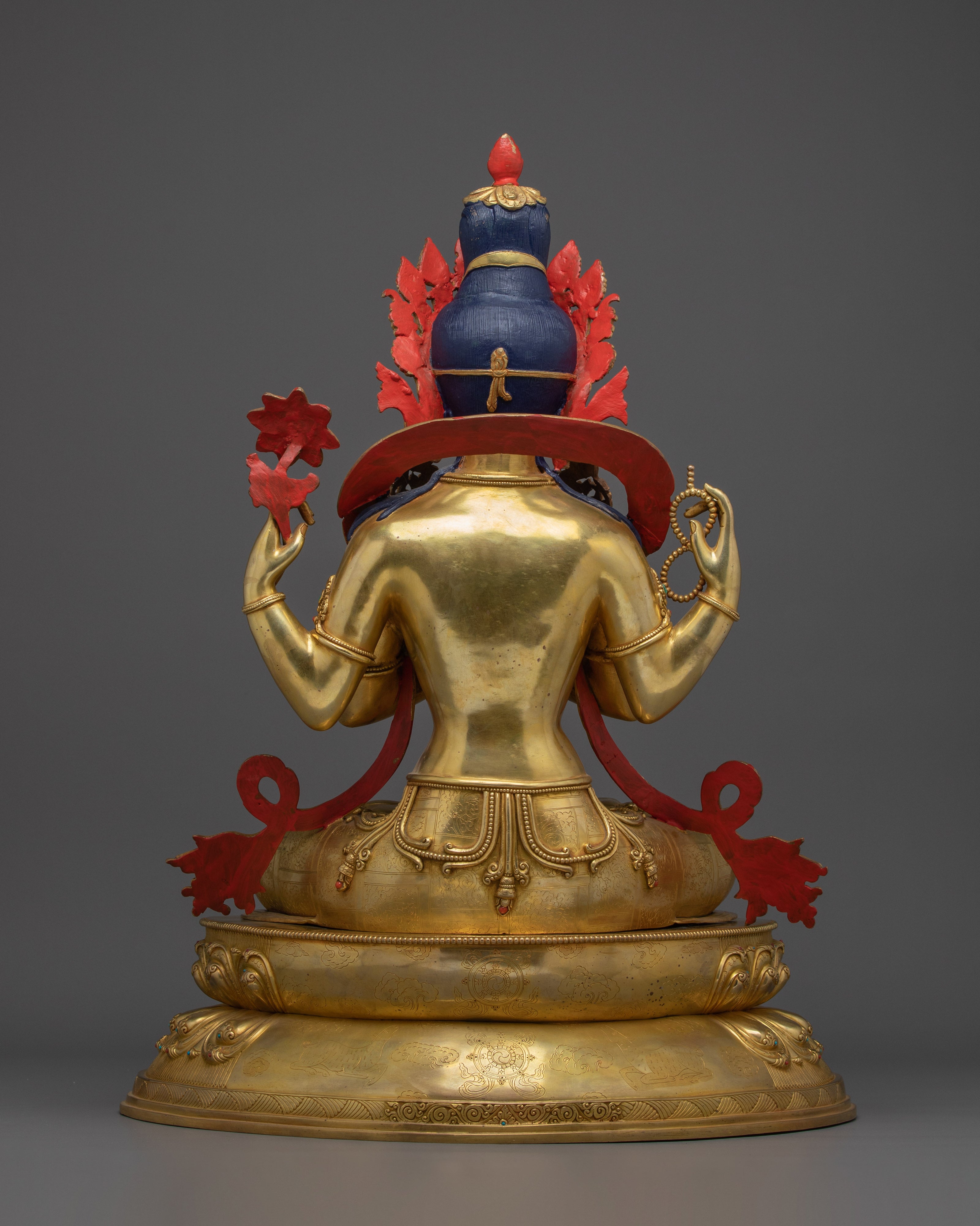 Graceful Chenrezig Sculpture | Handcrafted Nepali Artwork