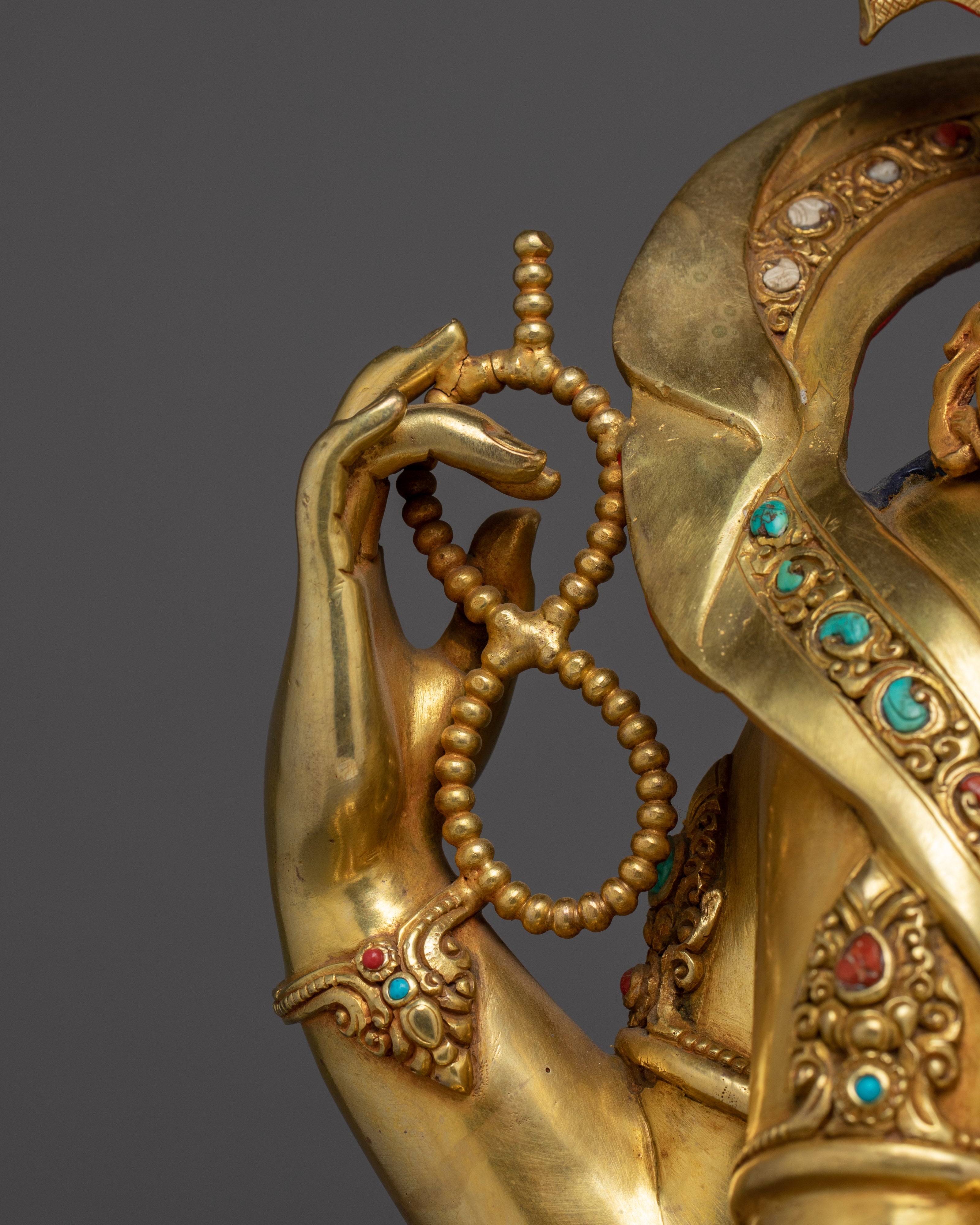 Graceful Chenrezig Sculpture | Handcrafted Nepali Artwork
