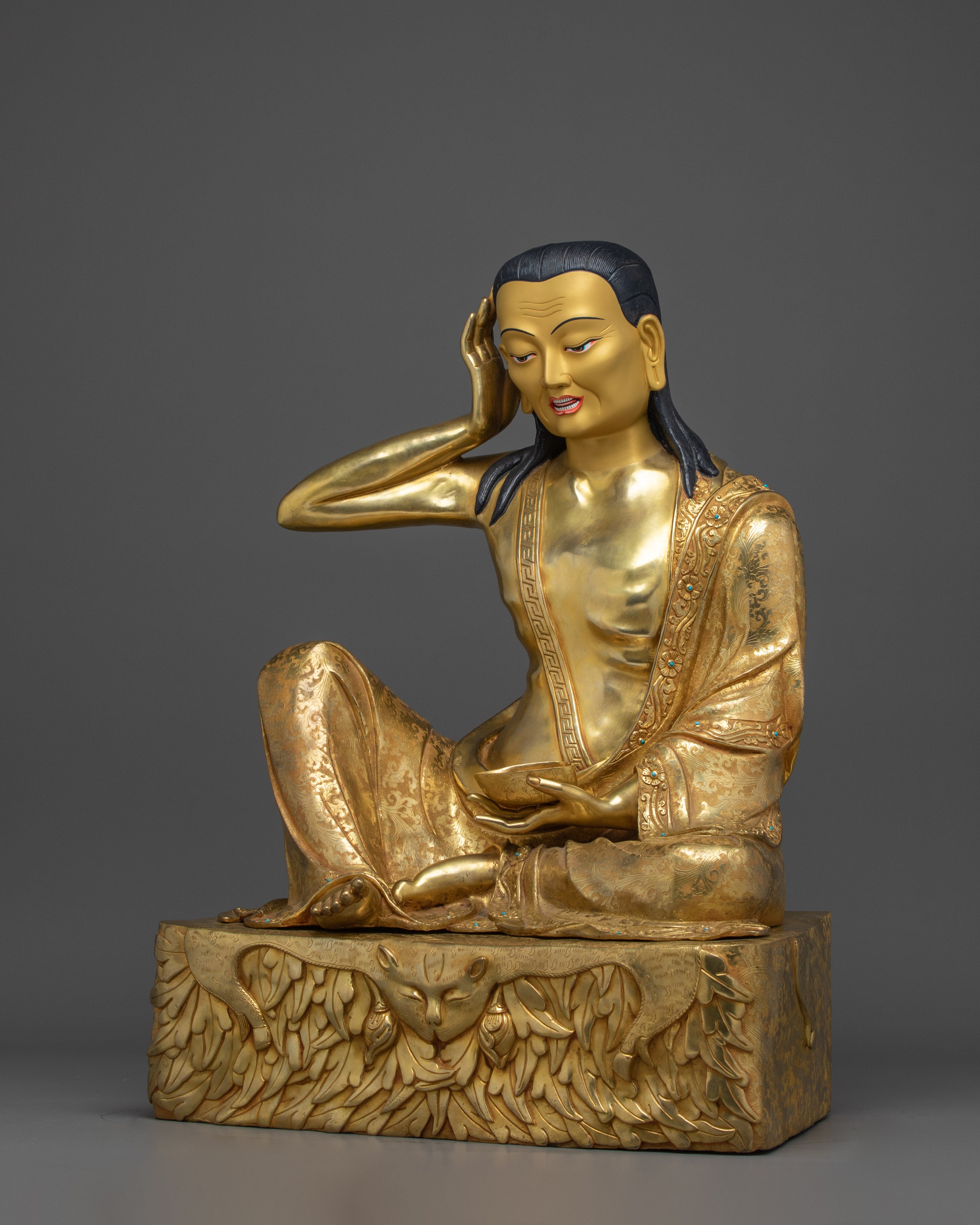 Milarepa Statue, Devoted Yogi | Handcrafted Tibetan Icon