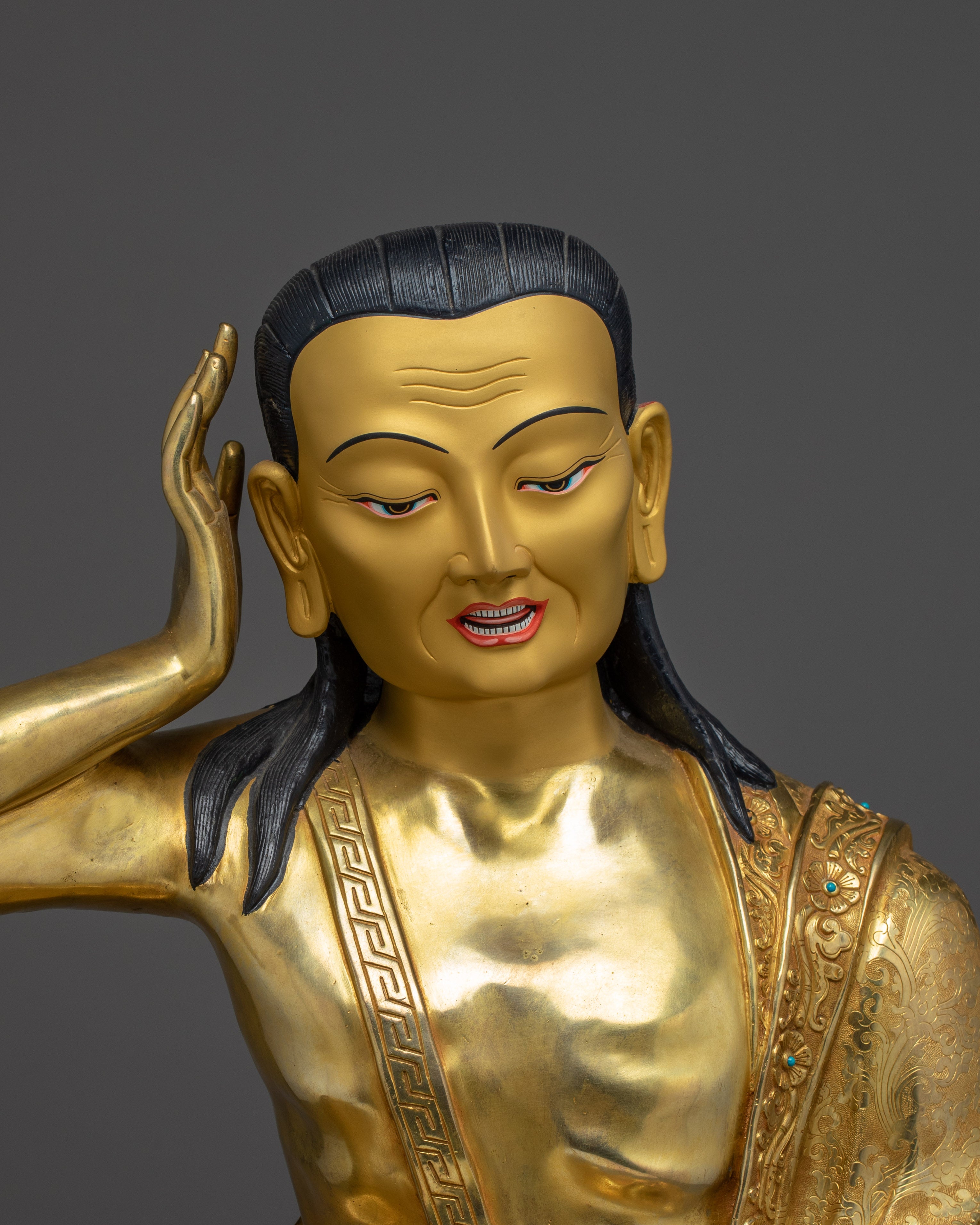 Milarepa Statue, Devoted Yogi | Handcrafted Tibetan Icon