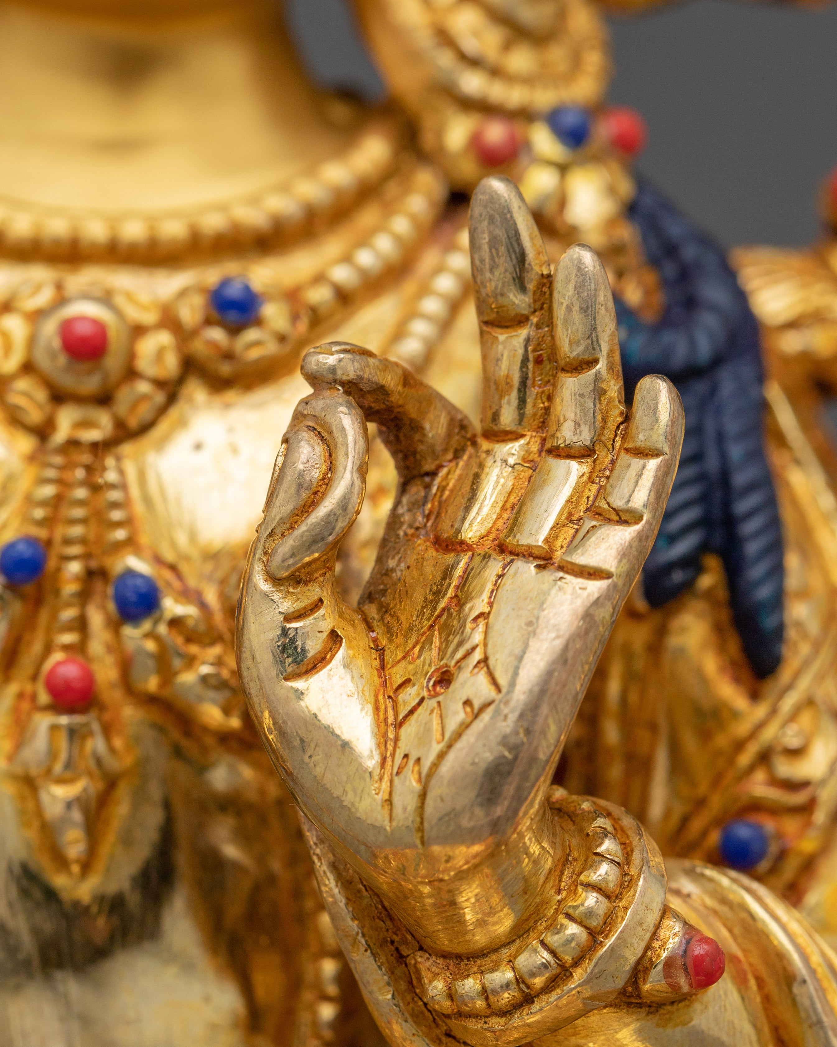 Vajrayana Maha Manjushri | Gold Gilded Figure