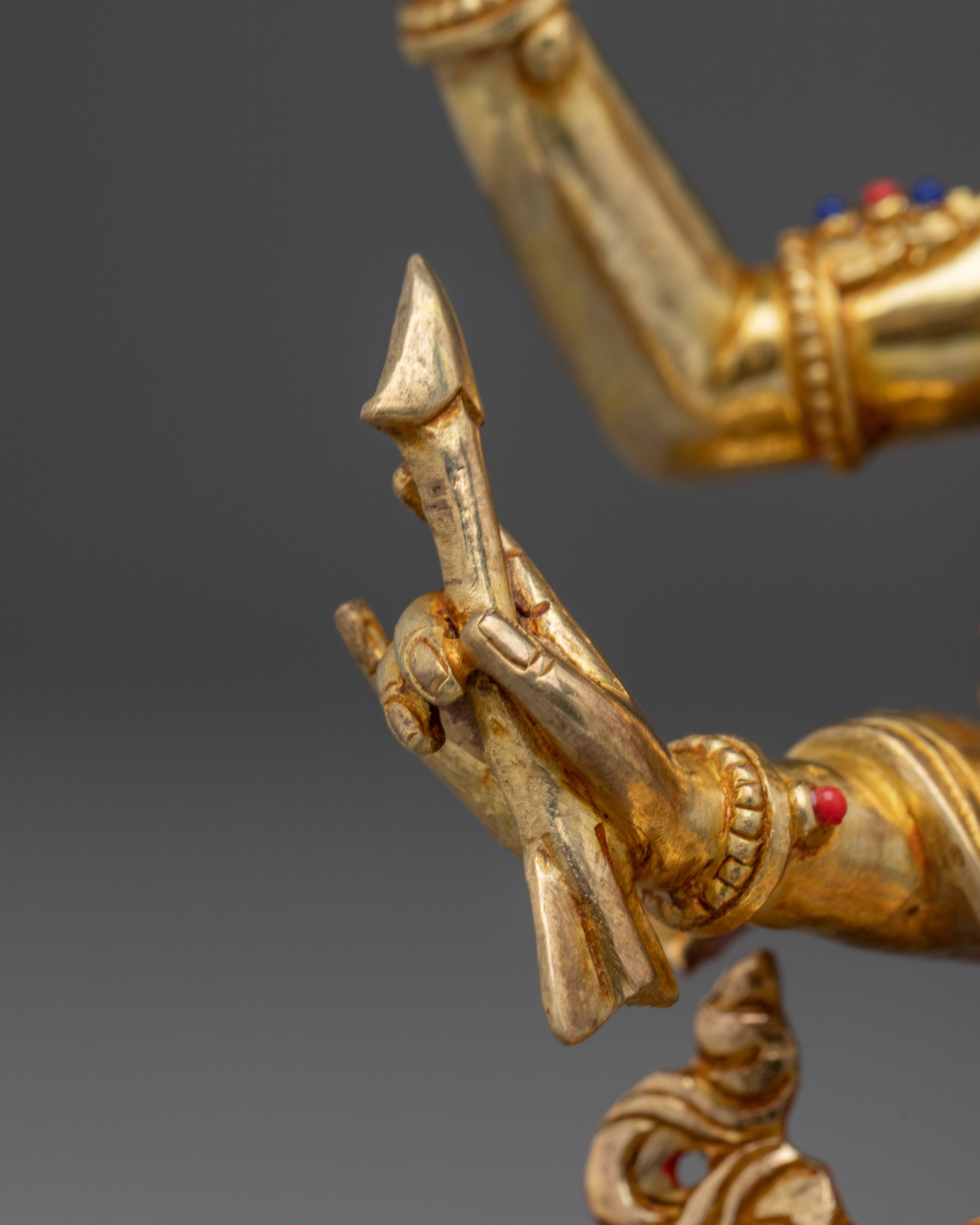 Vajrayana Maha Manjushri | Gold Gilded Figure