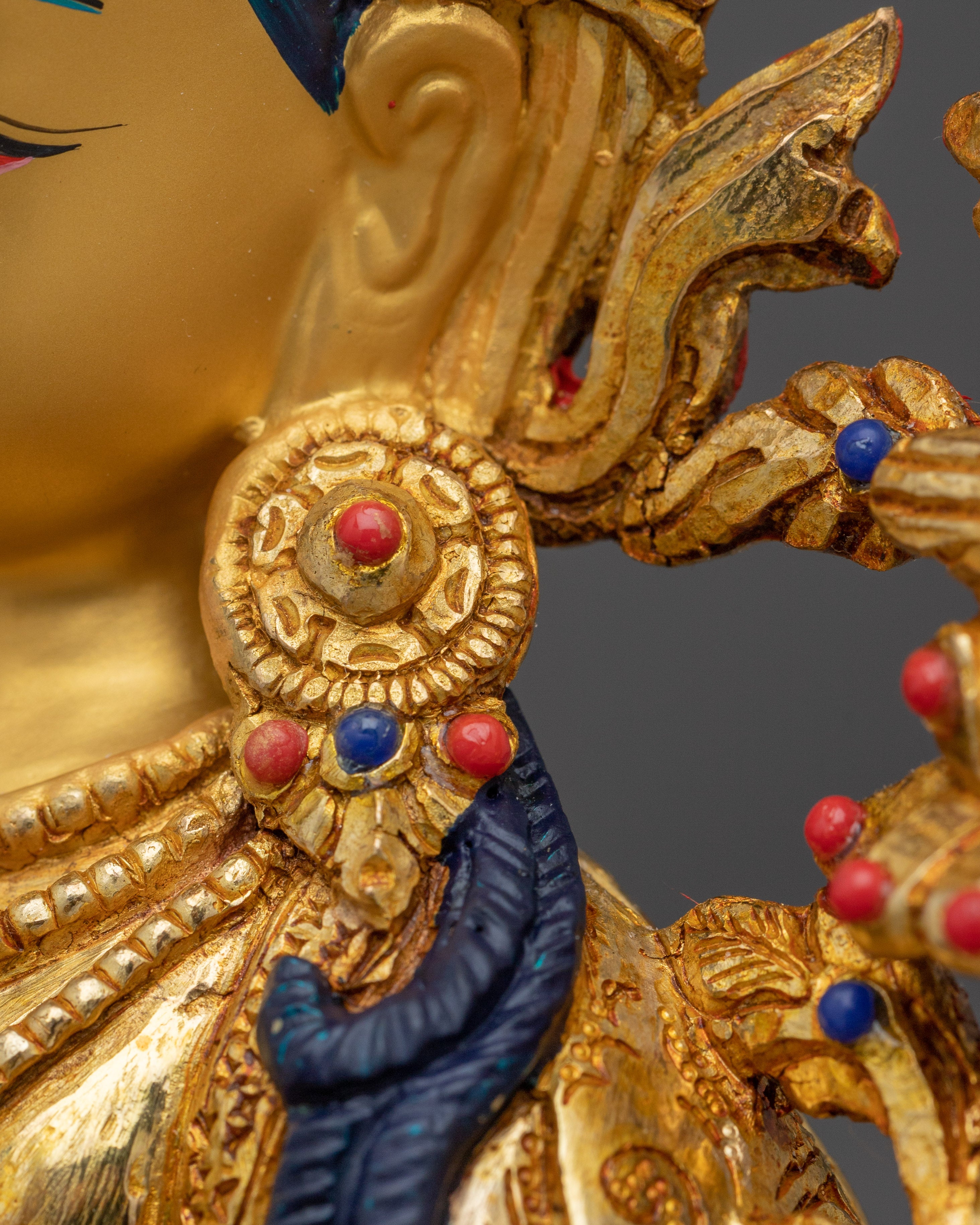 Vajrayana Maha Manjushri | Gold Gilded Figure