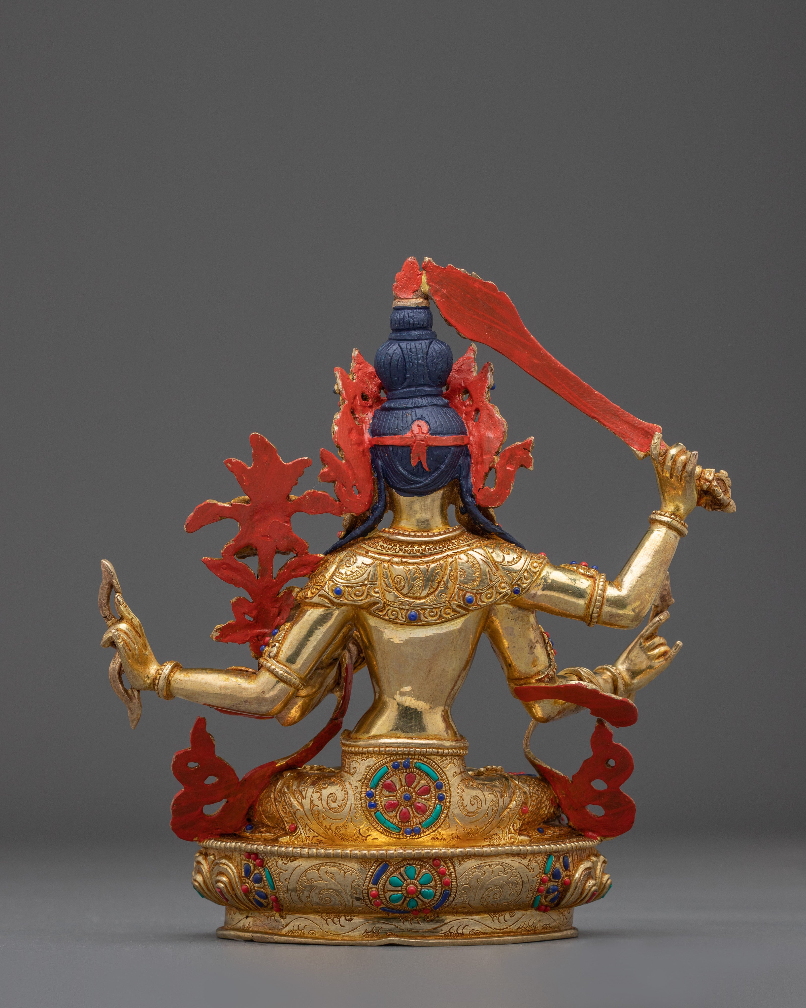 Sacred Set of Manjushri Statues for Wisdom, Knowledge, and Compassion