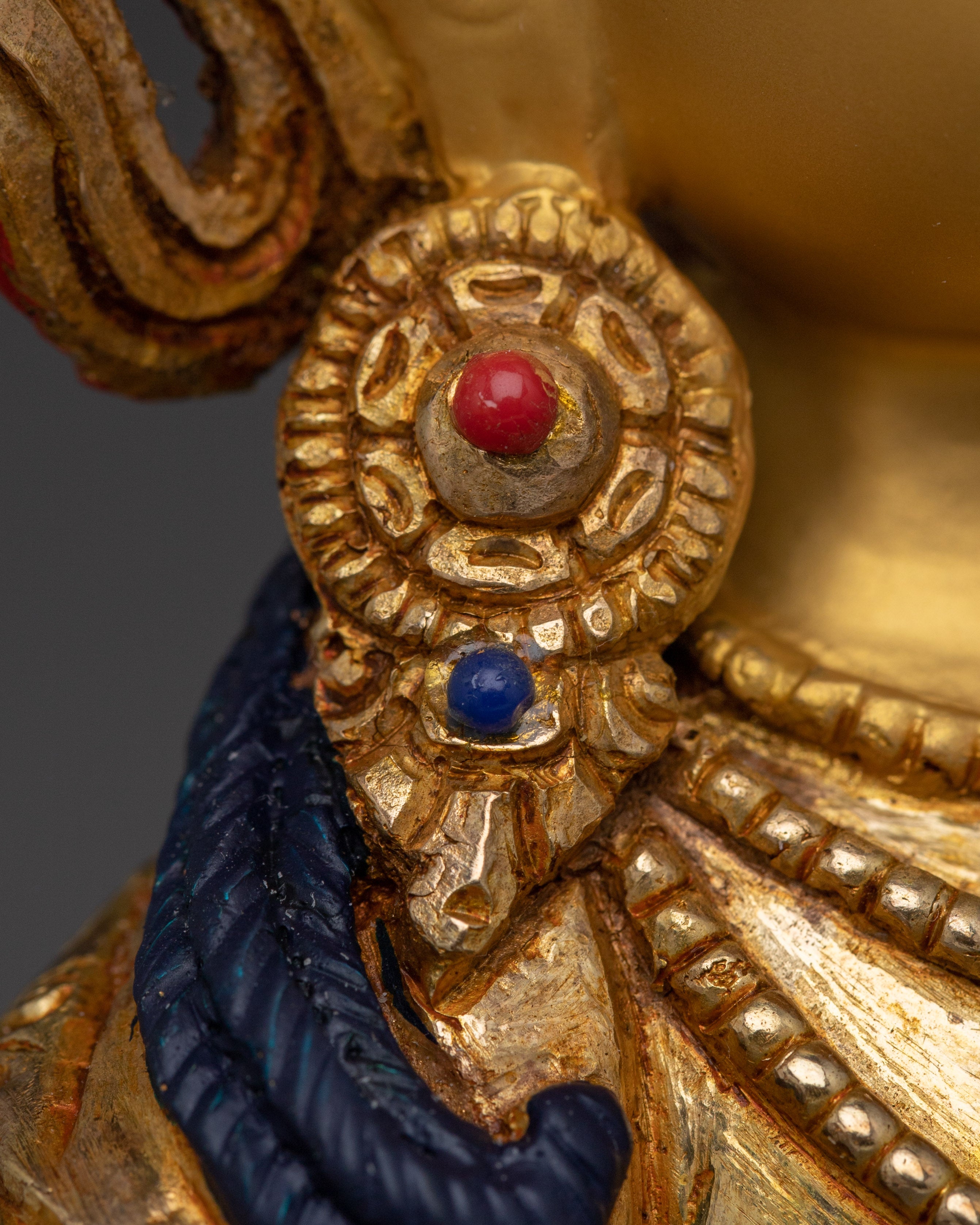 Manjushri, Flame of Wisdom | Gold Gilded Tibetan Icon