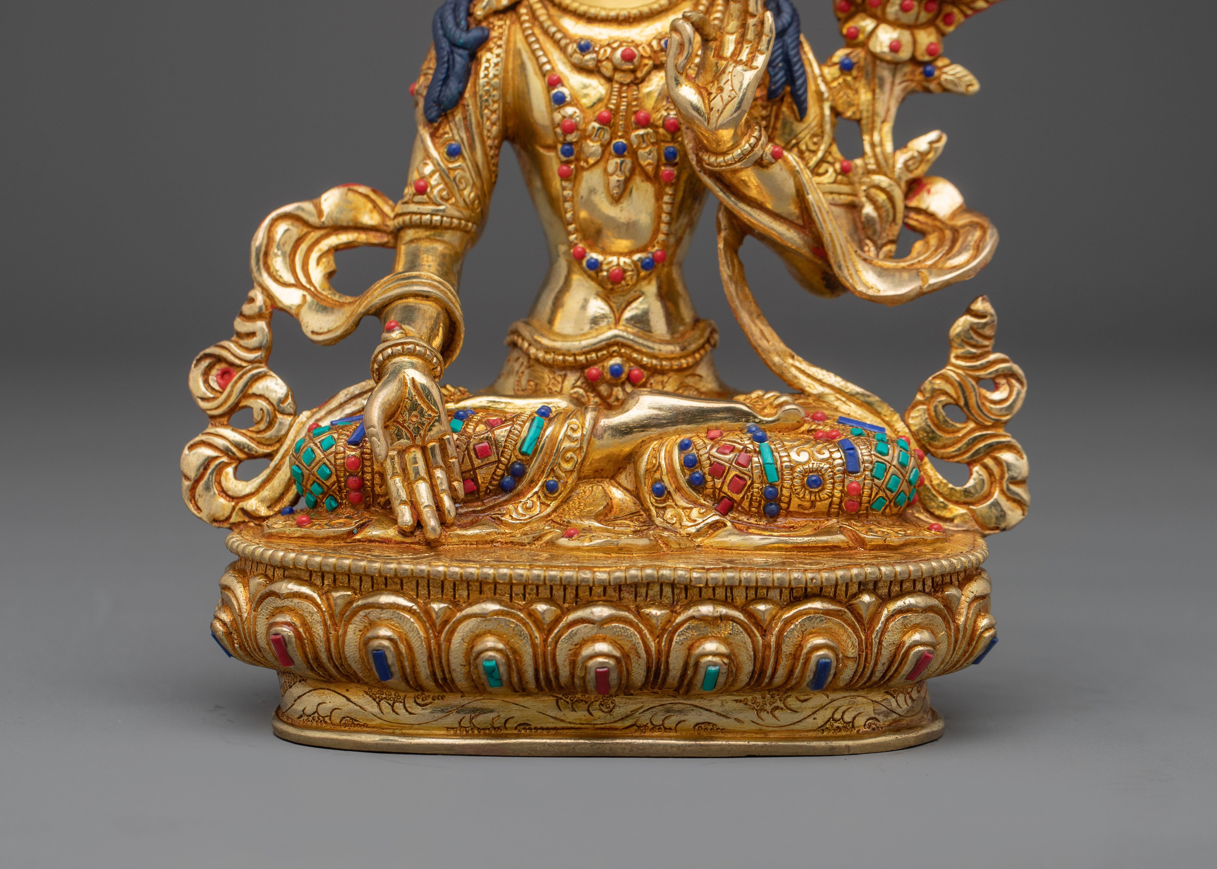 Manjushri, Wisdom Deity of Truth | Handcrafted Tibetan Statue
