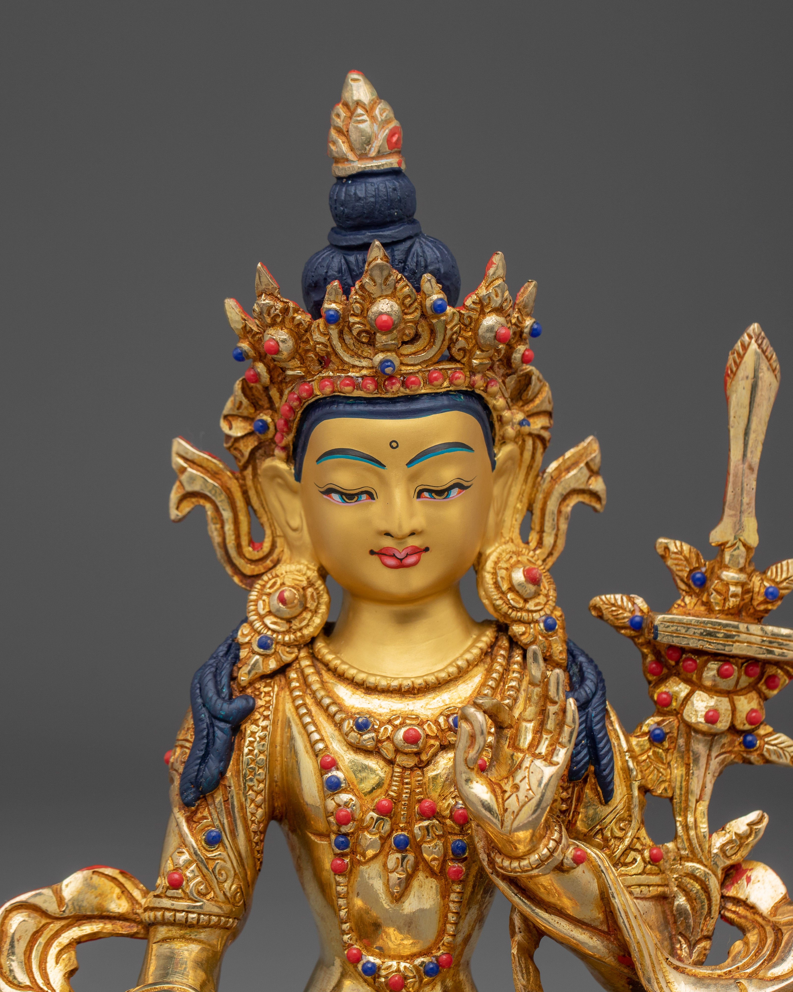 Manjushri, Wisdom Deity of Truth | Handcrafted Tibetan Statue