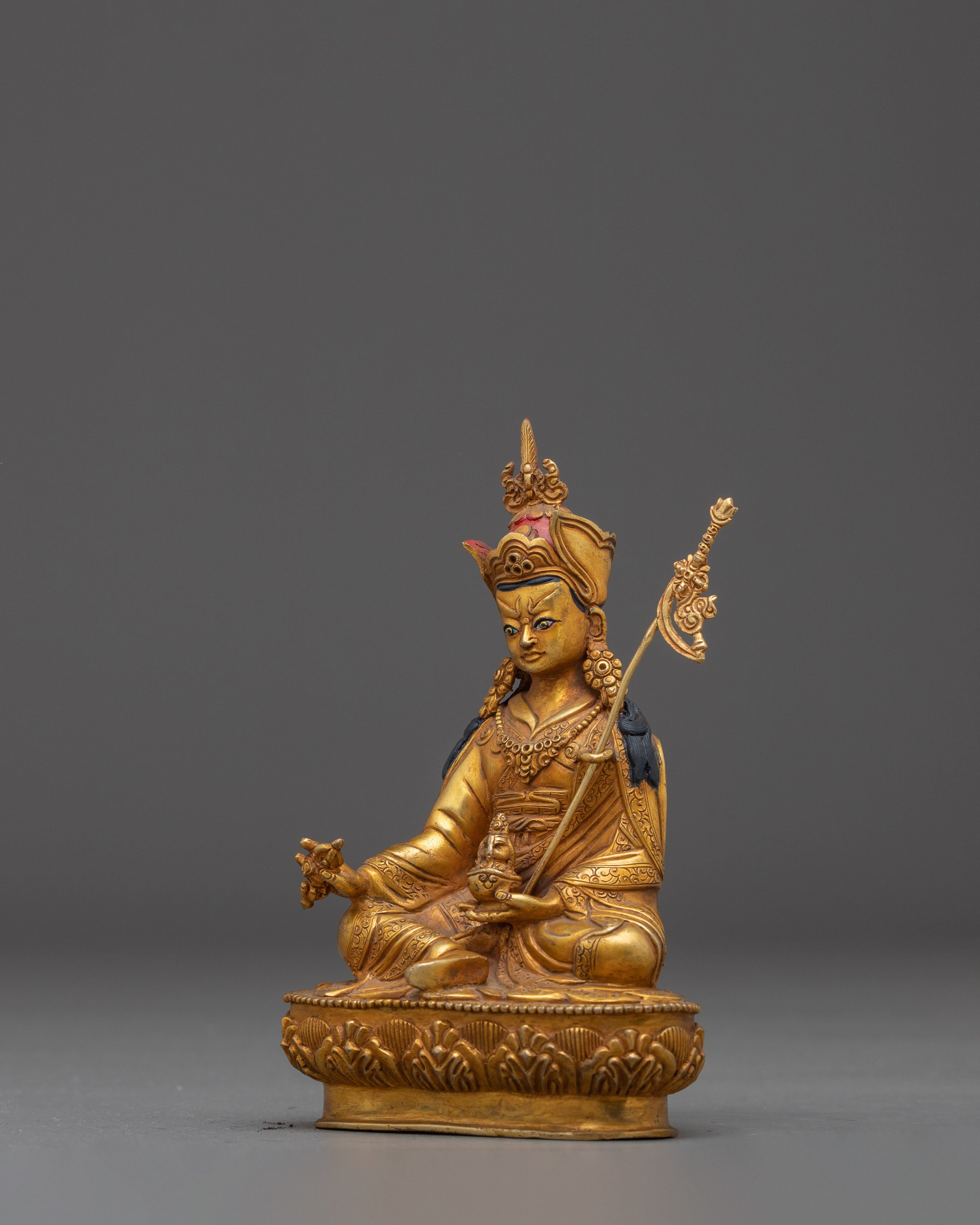 Guru Rinpoche, Enlightened Vajra Holder | Nepali Handcrafted Icon