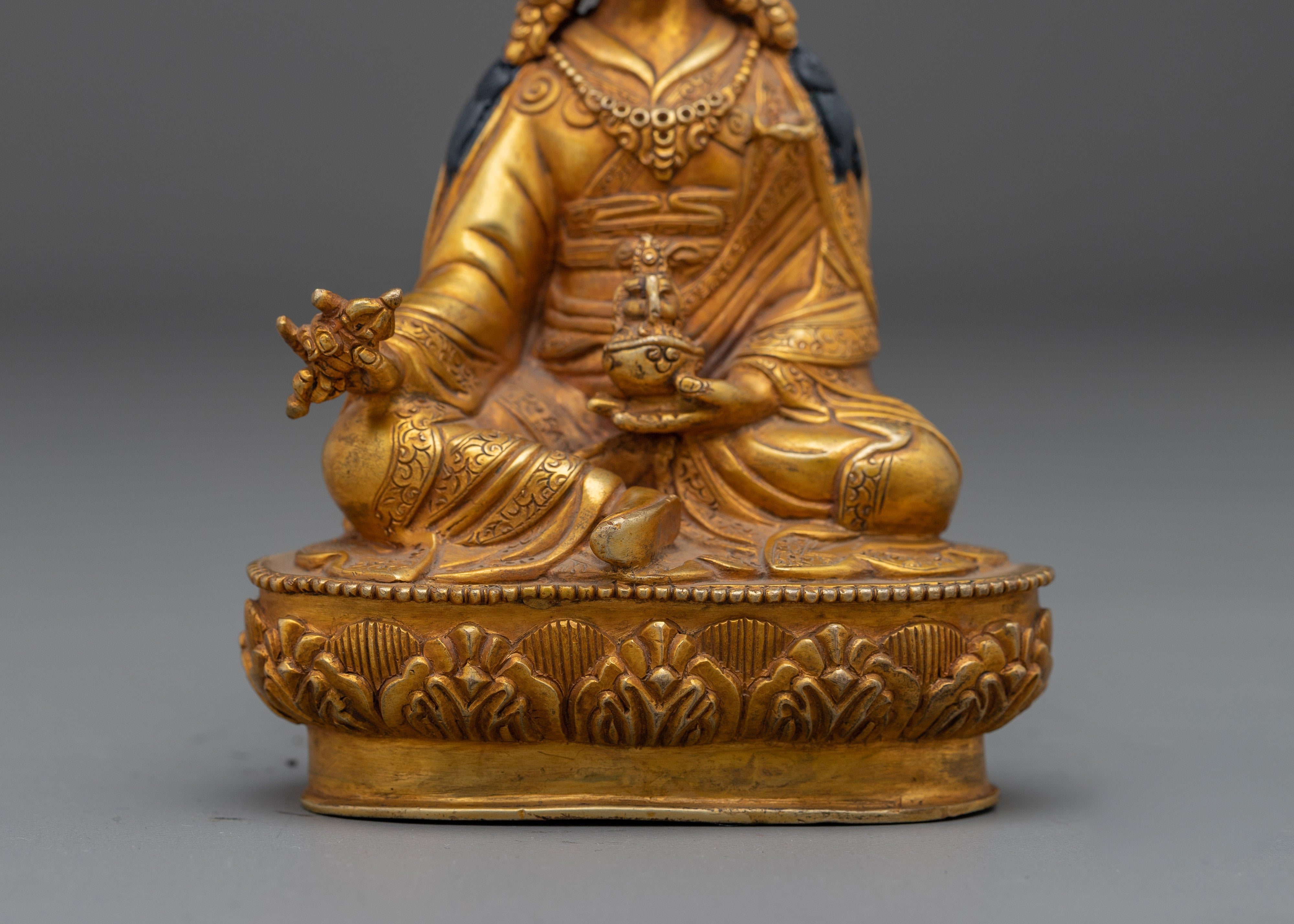 Guru Rinpoche, Enlightened Vajra Holder | Nepali Handcrafted Icon