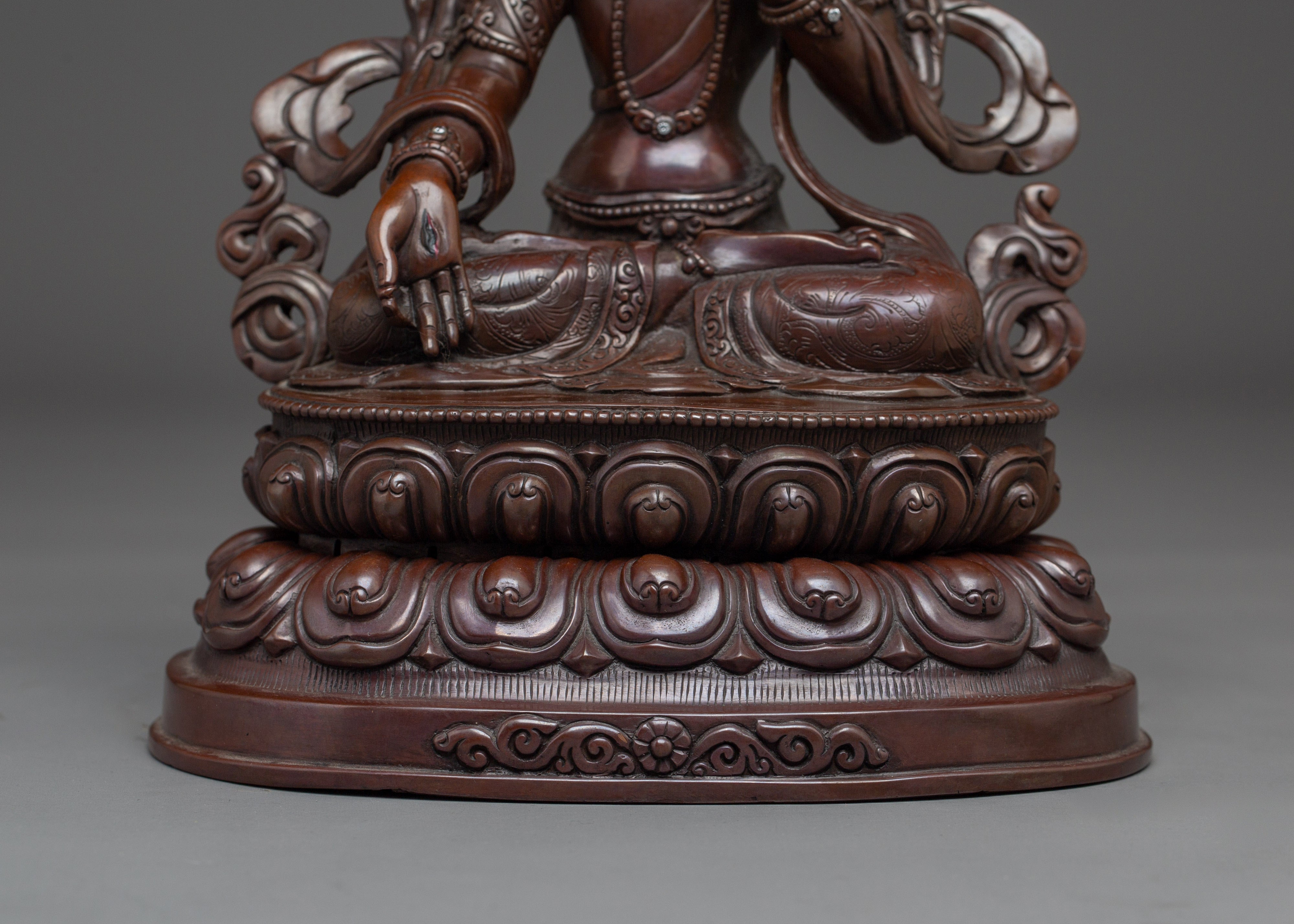 Oxidized White Tara Spiritual Statue | Enlightened Compassion Deity