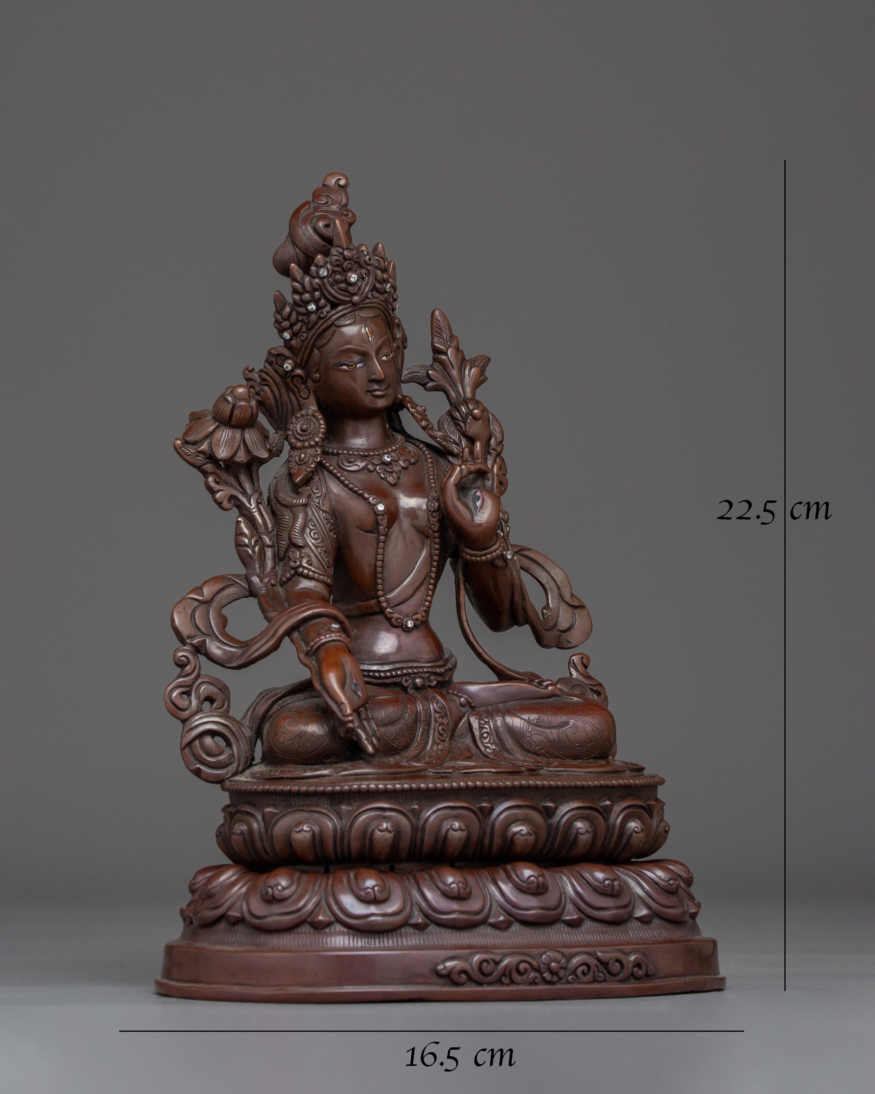 Oxidized White Tara Spiritual Statue