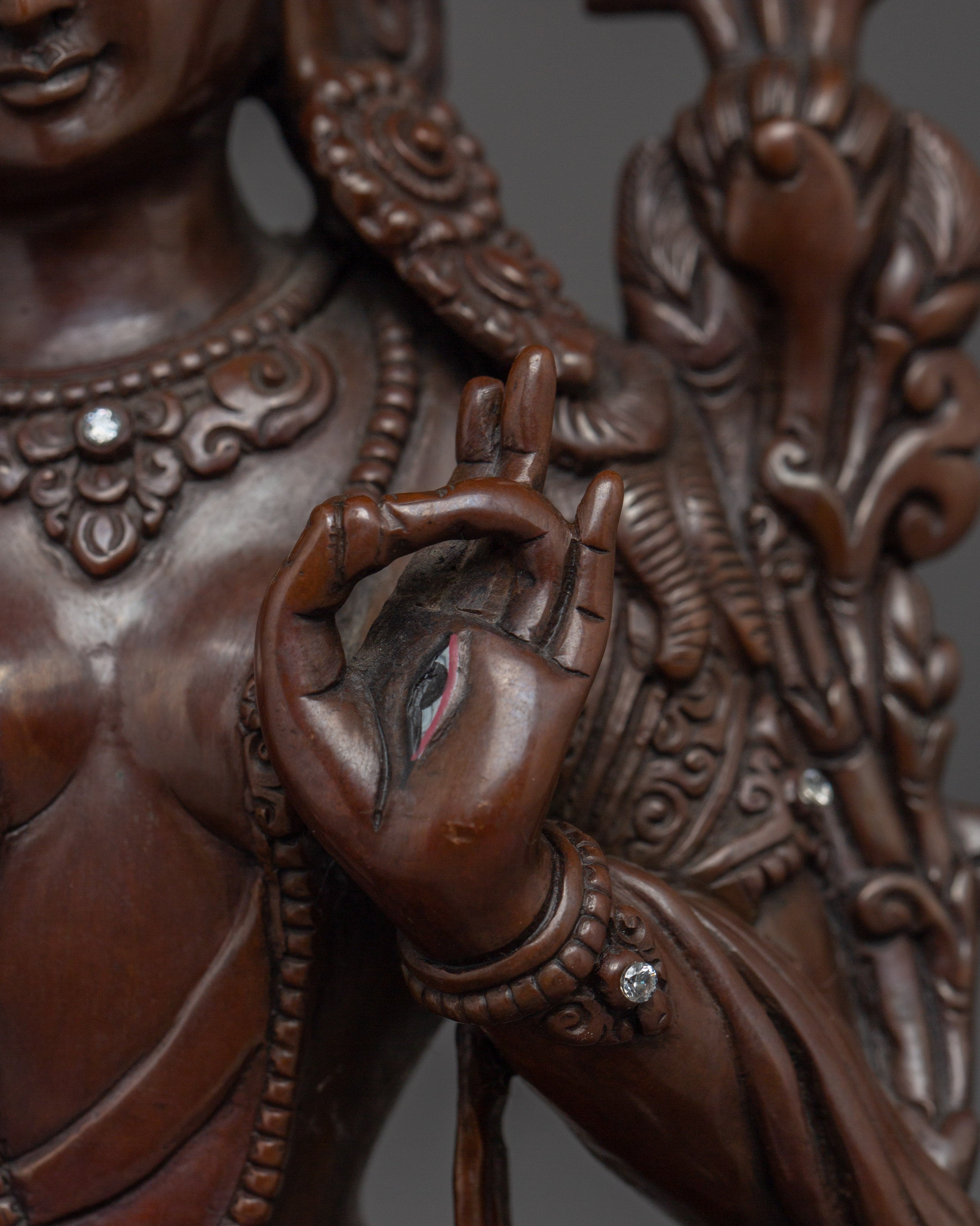 Oxidized White Tara Spiritual Statue | Enlightened Compassion Deity