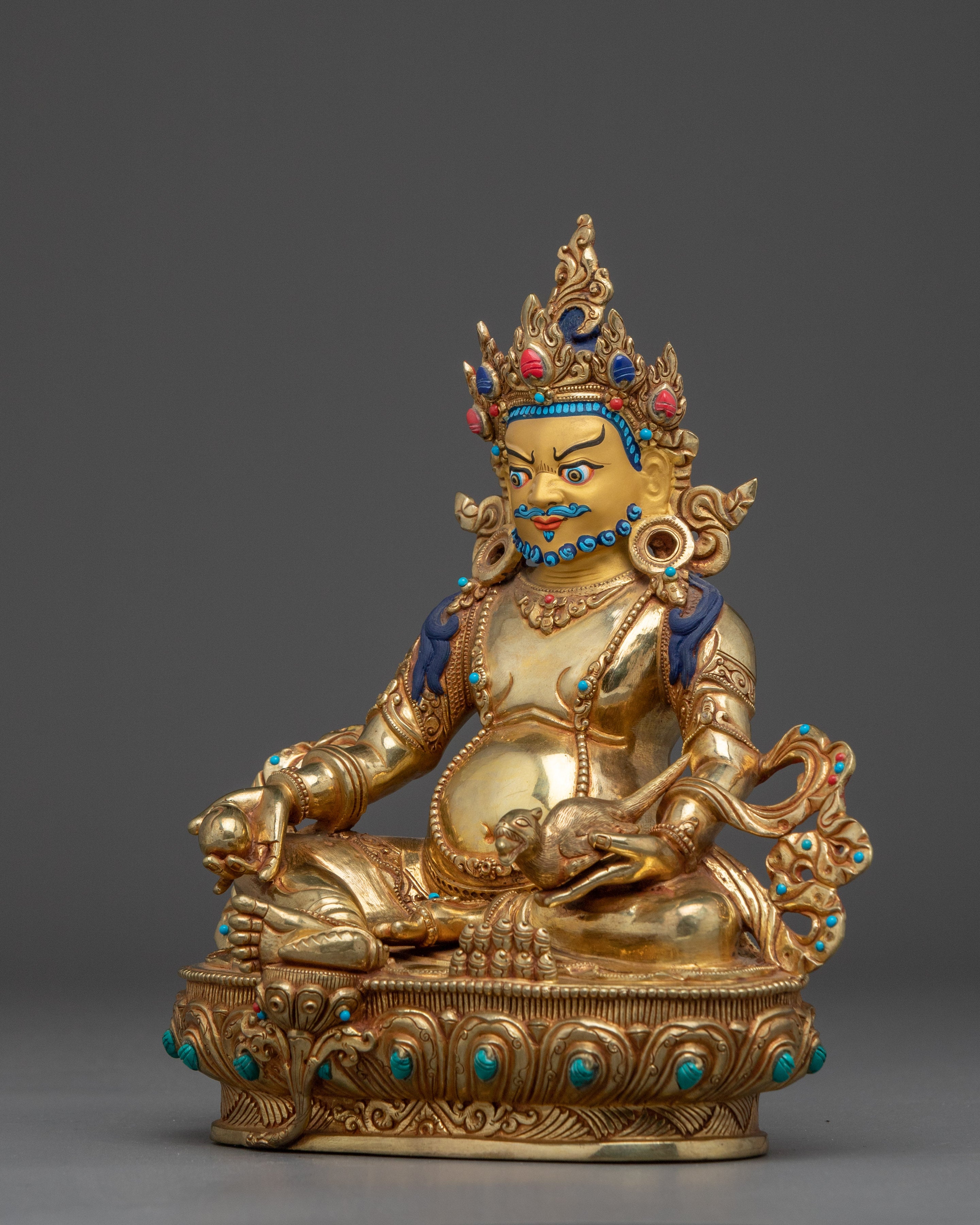 Dzambhala, Wealth Deity Icon | Handcrafted Nepali Statue