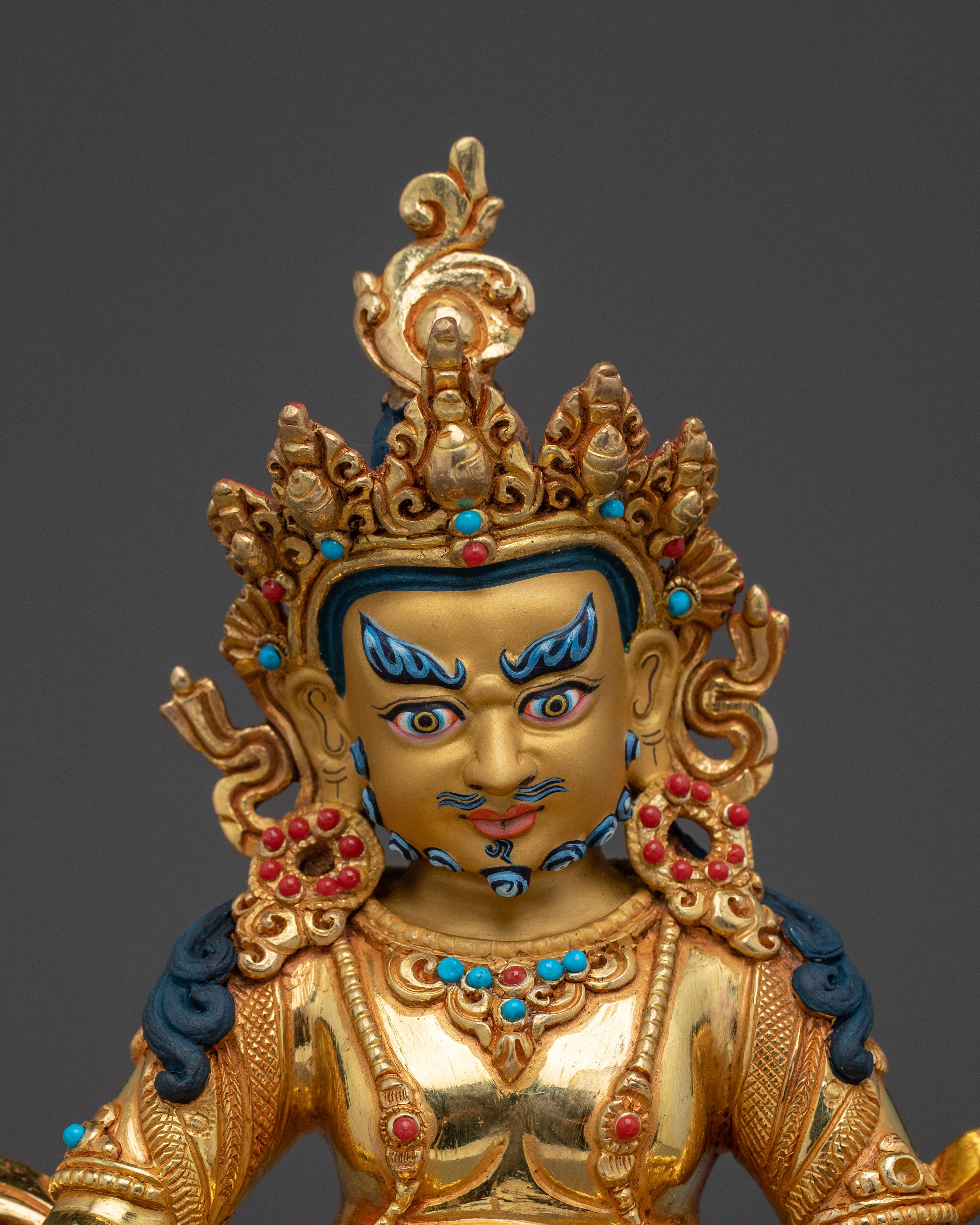 Tibetan Fortune Dzambhala | Handcrafted Icon of Prosperity and Offering