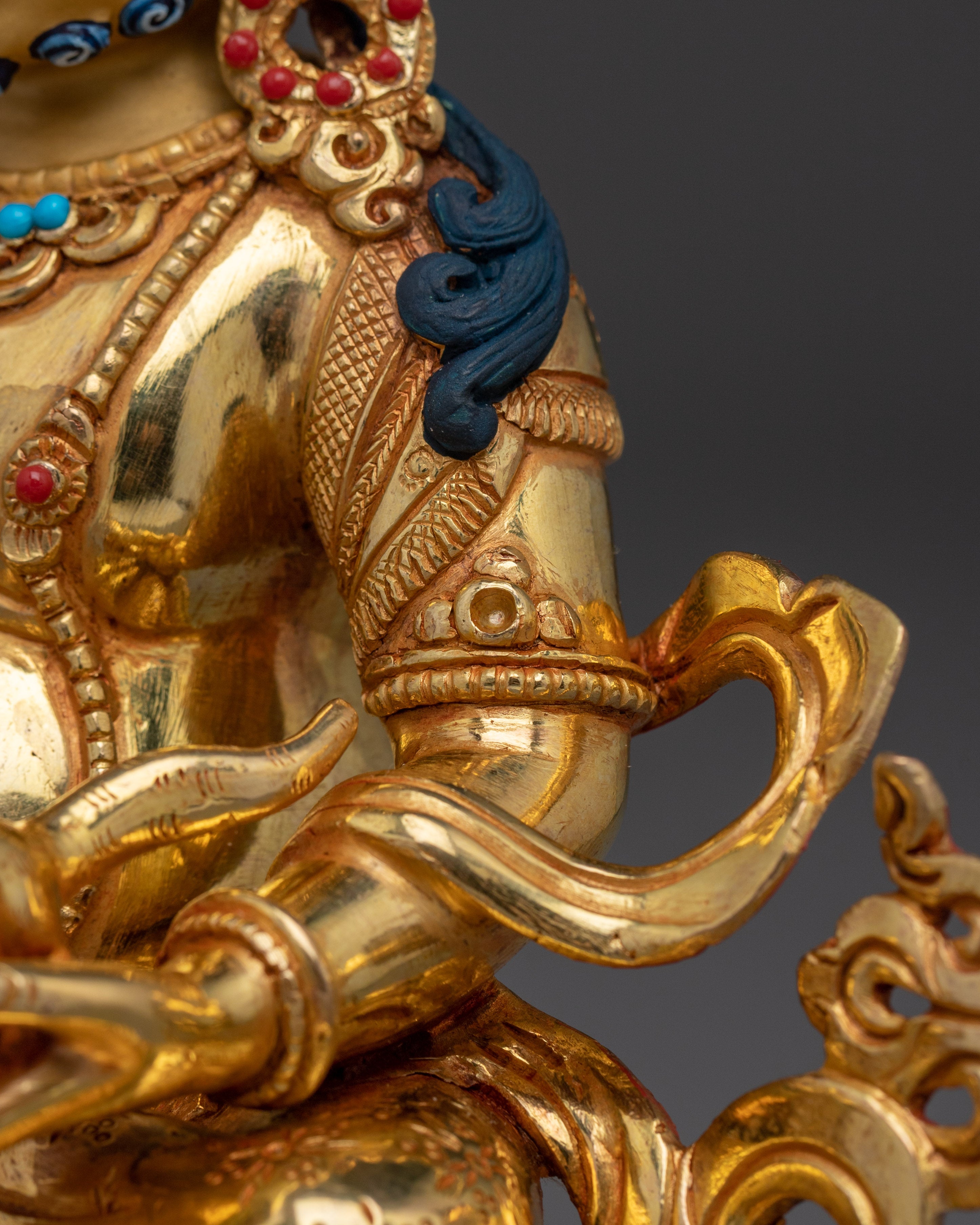 Tibetan Fortune Dzambhala | Handcrafted Icon of Prosperity and Offering