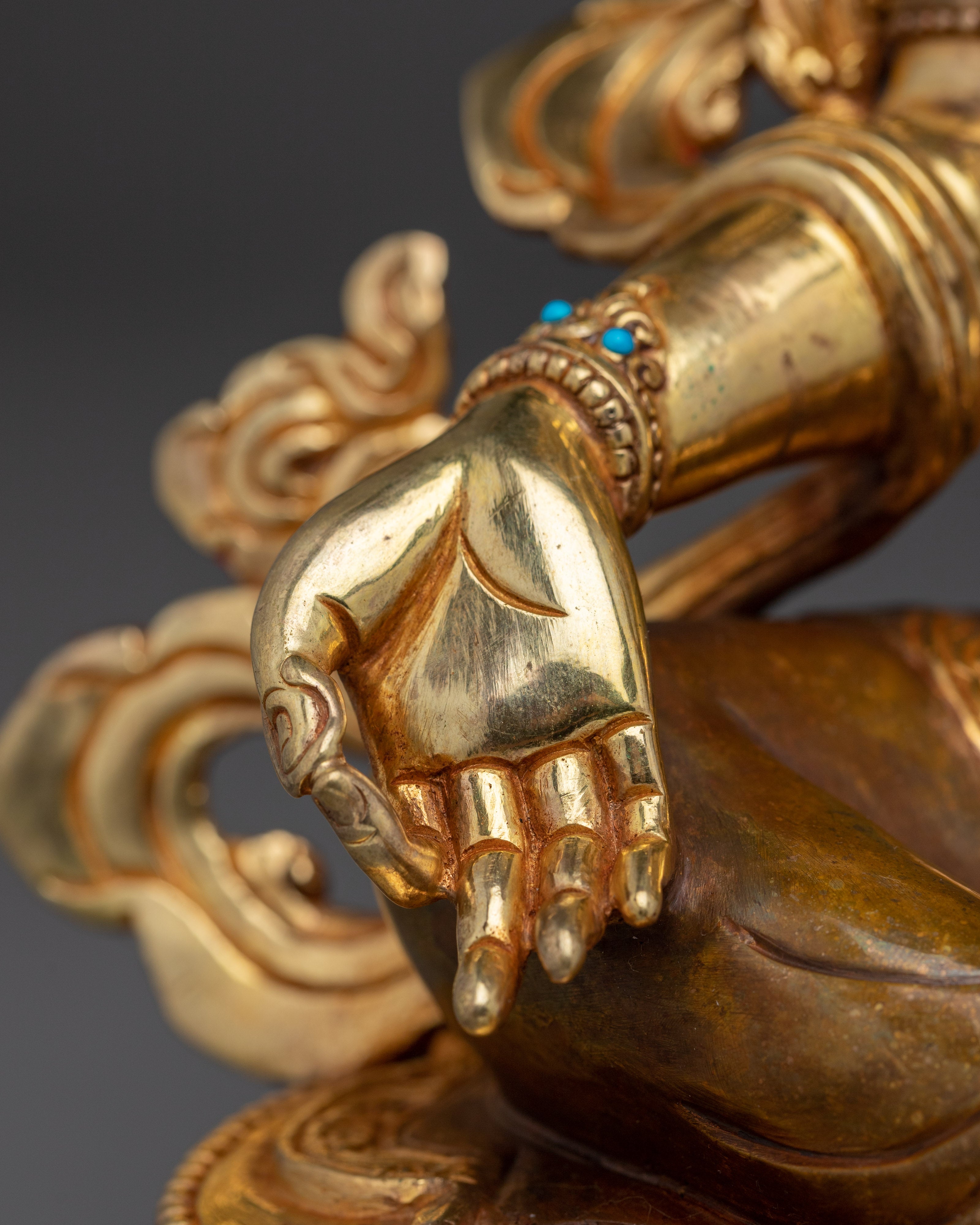 Divine Liberator Green Tara | Gold Gilded Statue