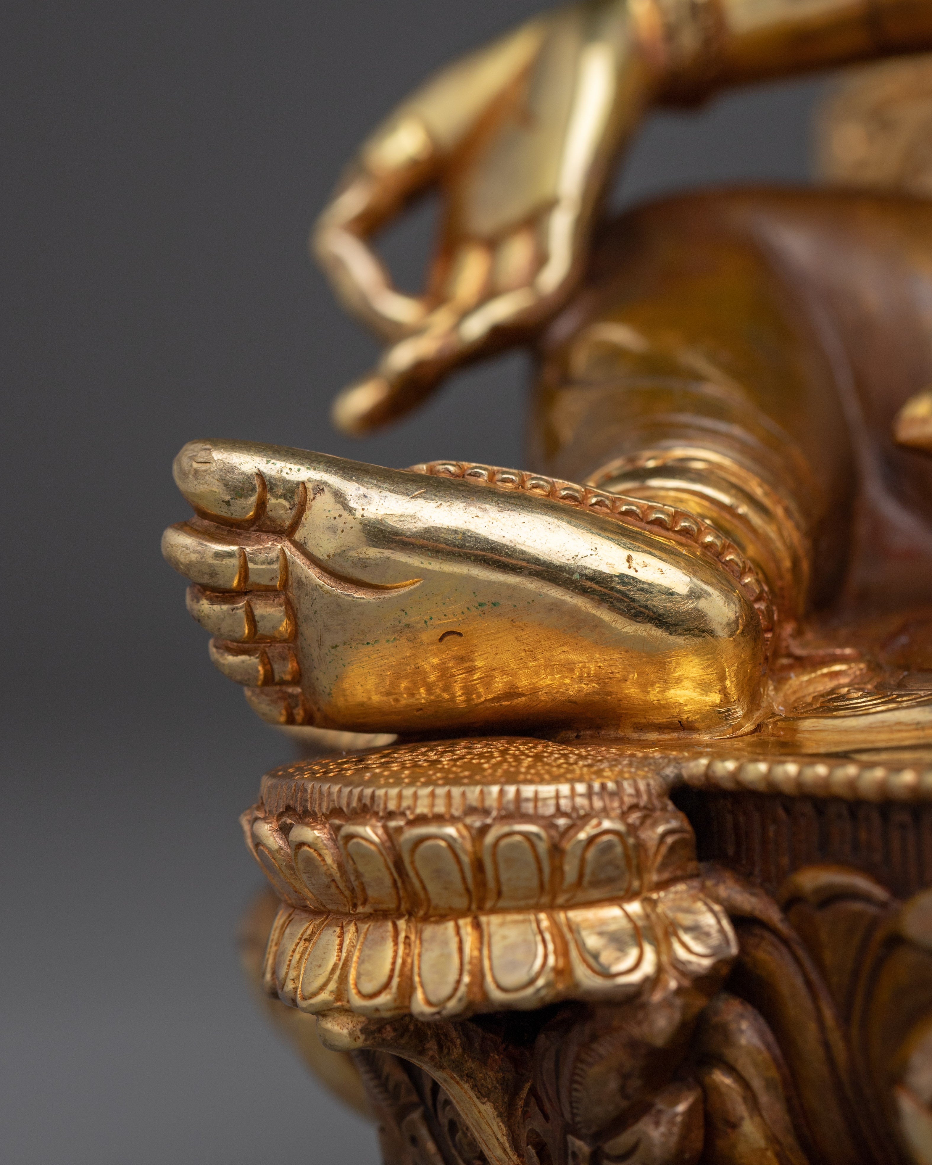 Divine Liberator Green Tara | Gold Gilded Statue