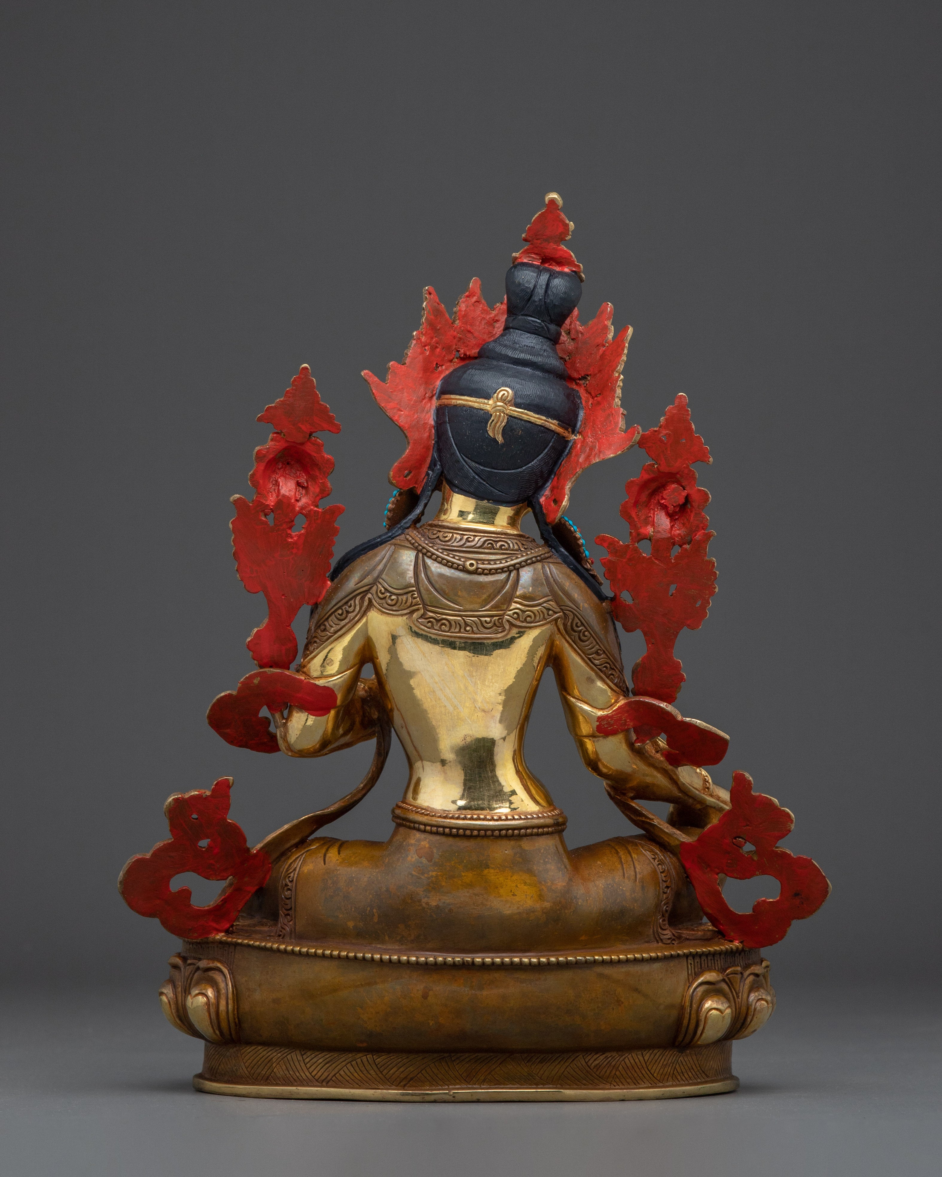 Divine Liberator Green Tara | Gold Gilded Statue