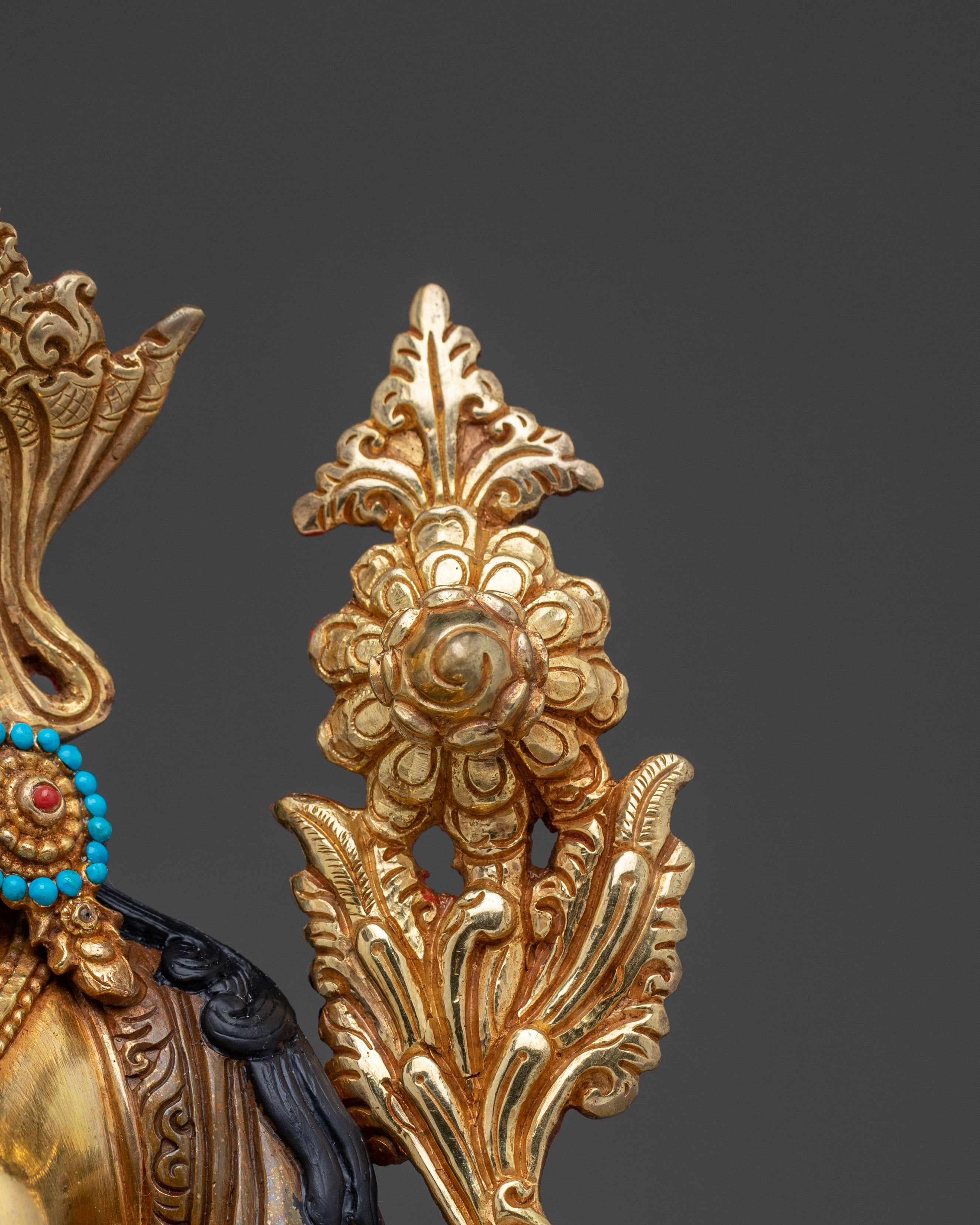 Divine Liberator Green Tara | Gold Gilded Statue