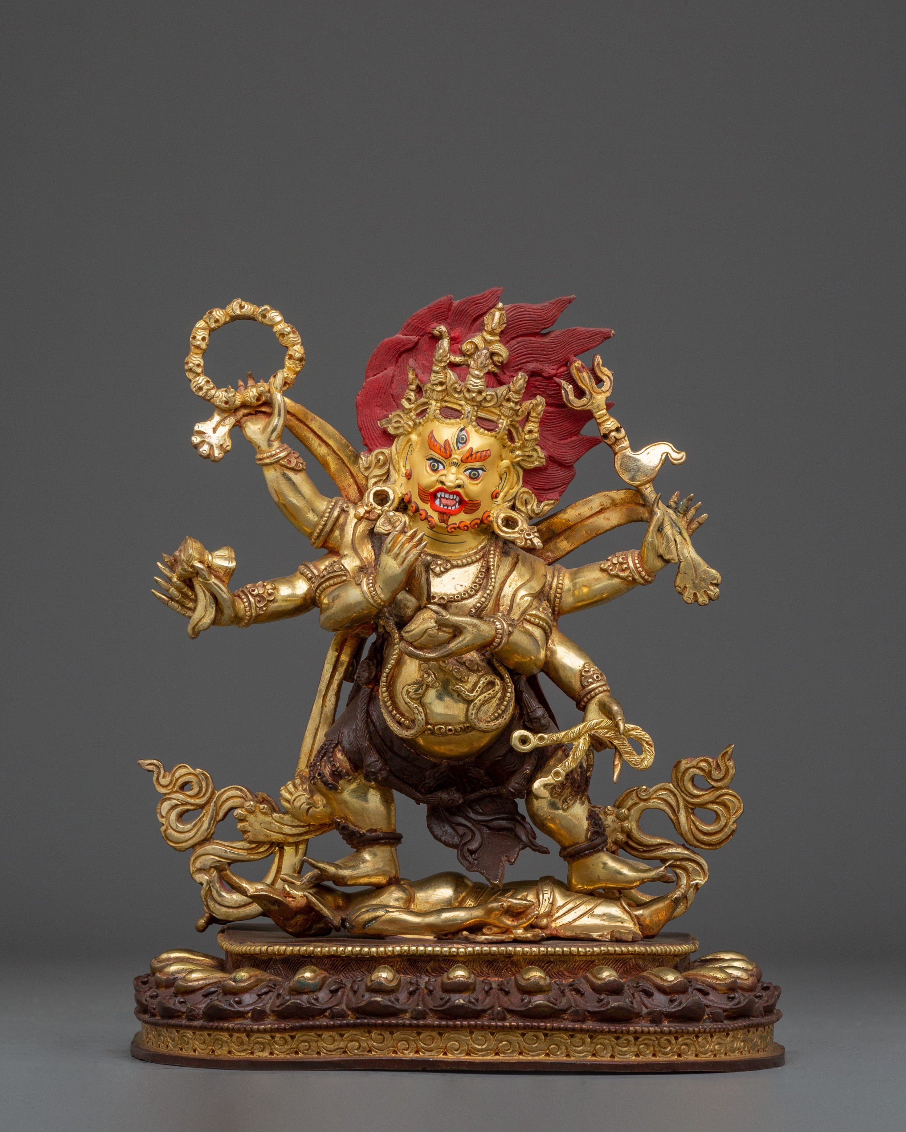 Six Armed Mahakala Statue for Spiritual Power | Perfect for Your Space