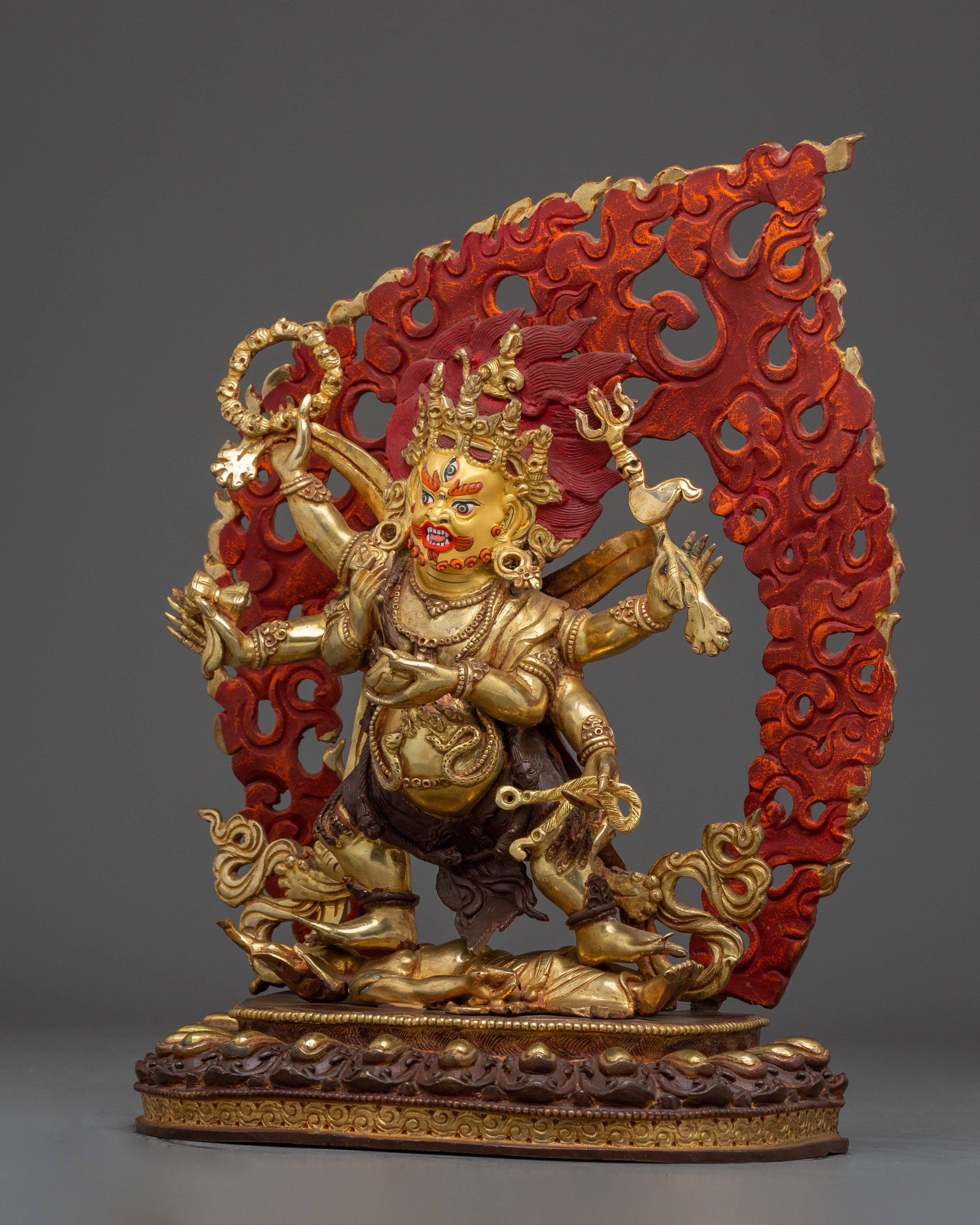 Six Armed Mahakala Statue for Spiritual Power | Perfect for Your Space