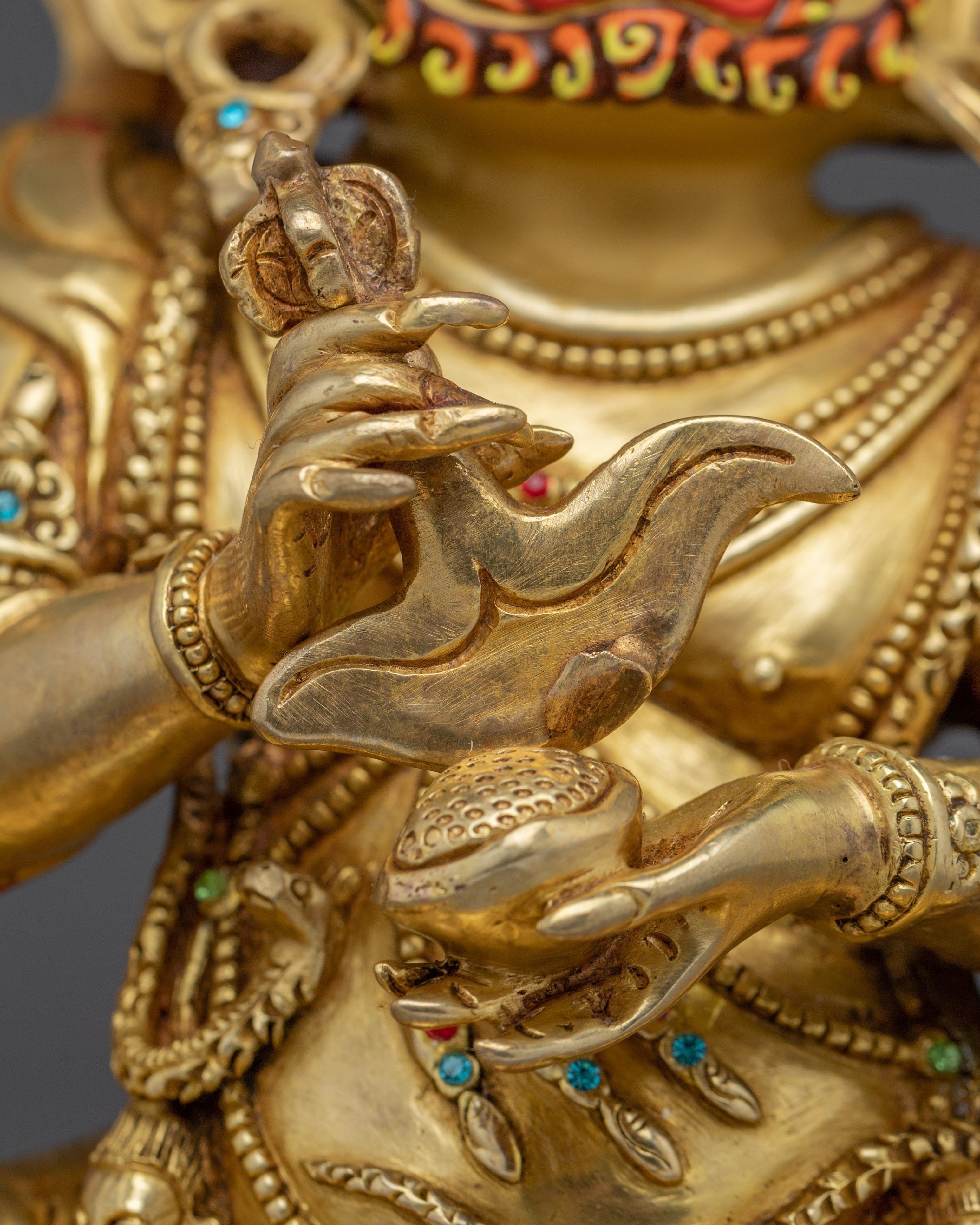 Four Armed Mahakala Sculpture for Protection and Strength | Deity for Altar and Shrine