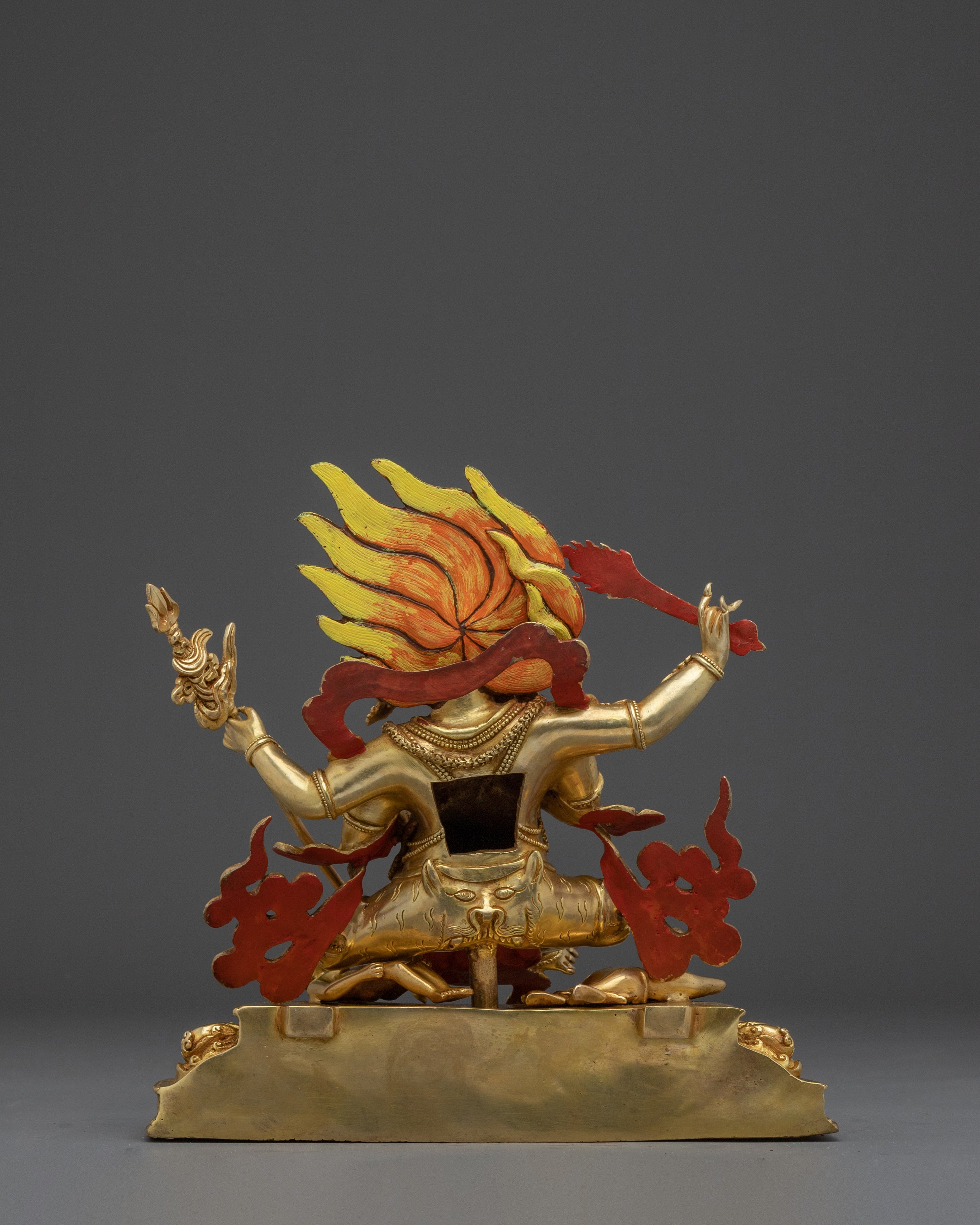 Four Armed Mahakala Sculpture for Protection and Strength | Deity for Altar and Shrine