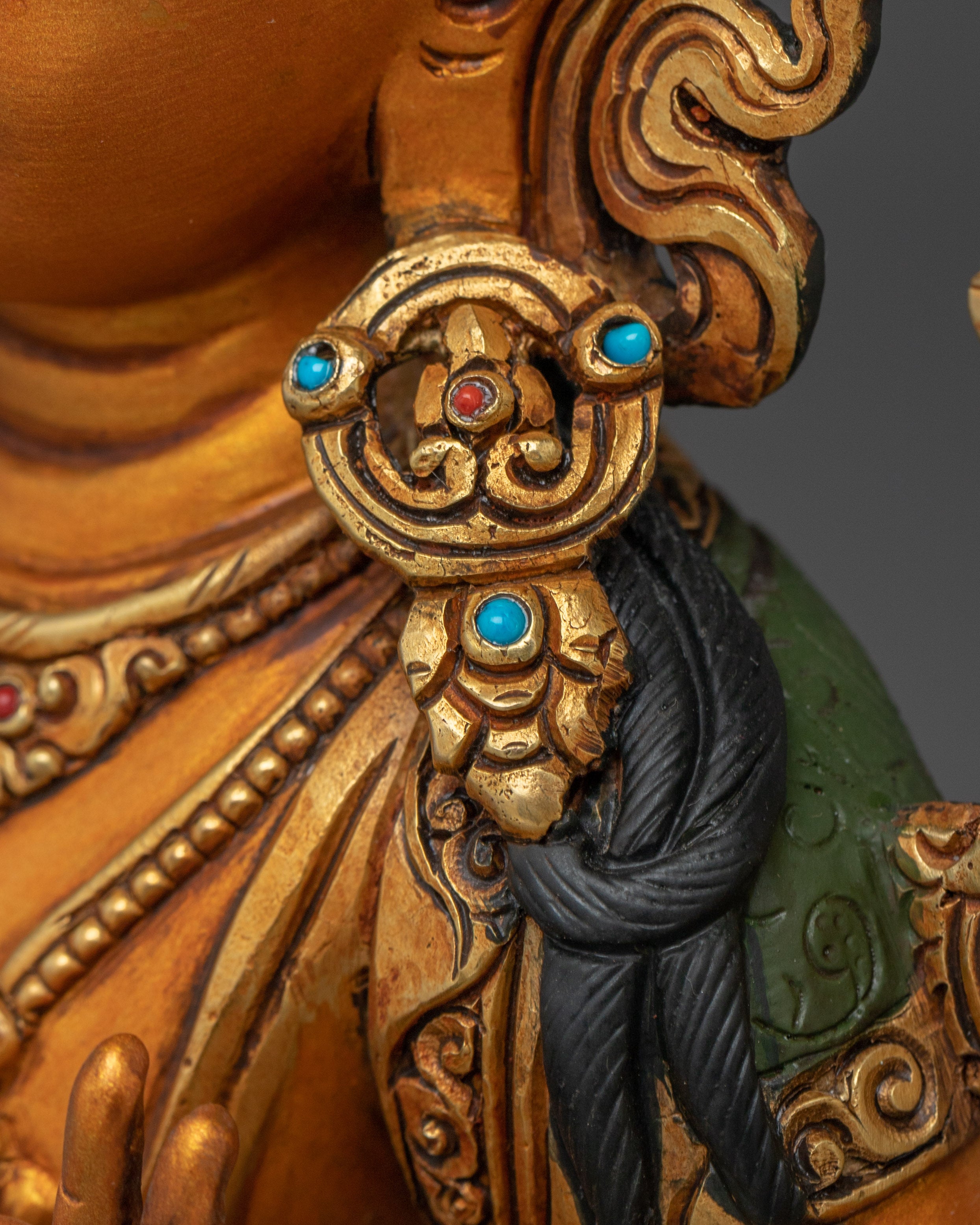 Manjushri Statue in 24K Gold Gilded Copper | Bodhisattva of Wisdom