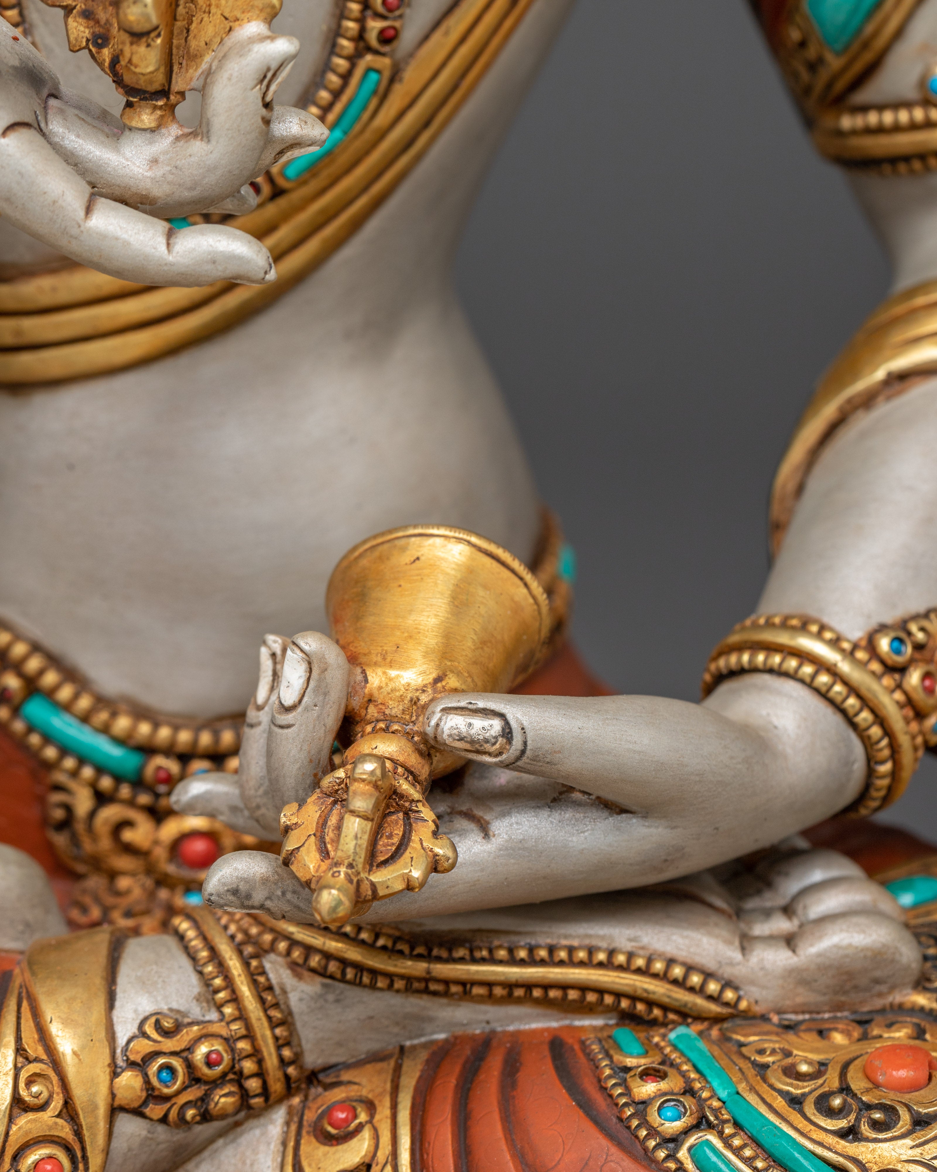 Vajrasattva Gold Statue Symbol of Purification | Spiritual Altar Decor