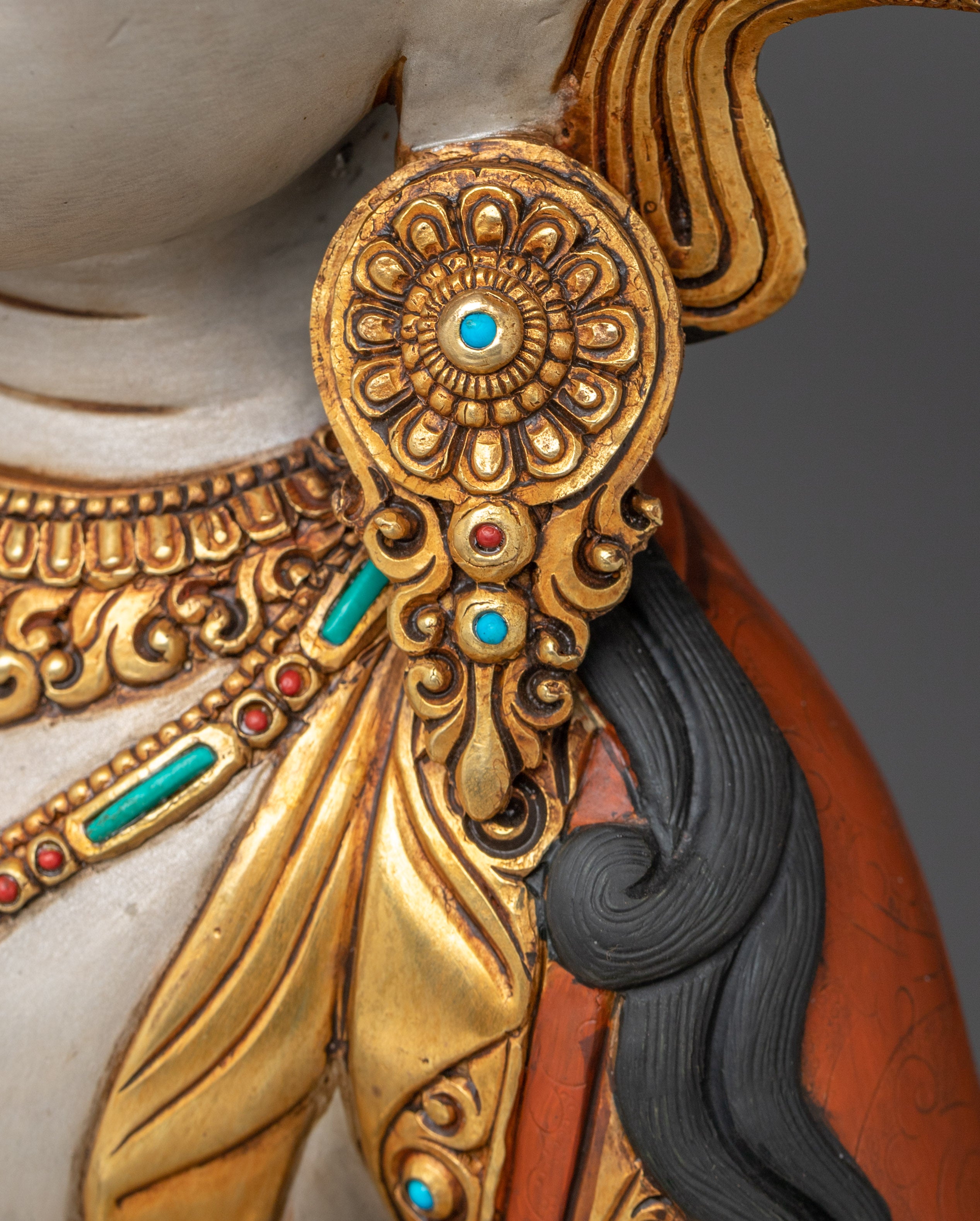 Vajrasattva Gold Statue Symbol of Purification | Spiritual Altar Decor