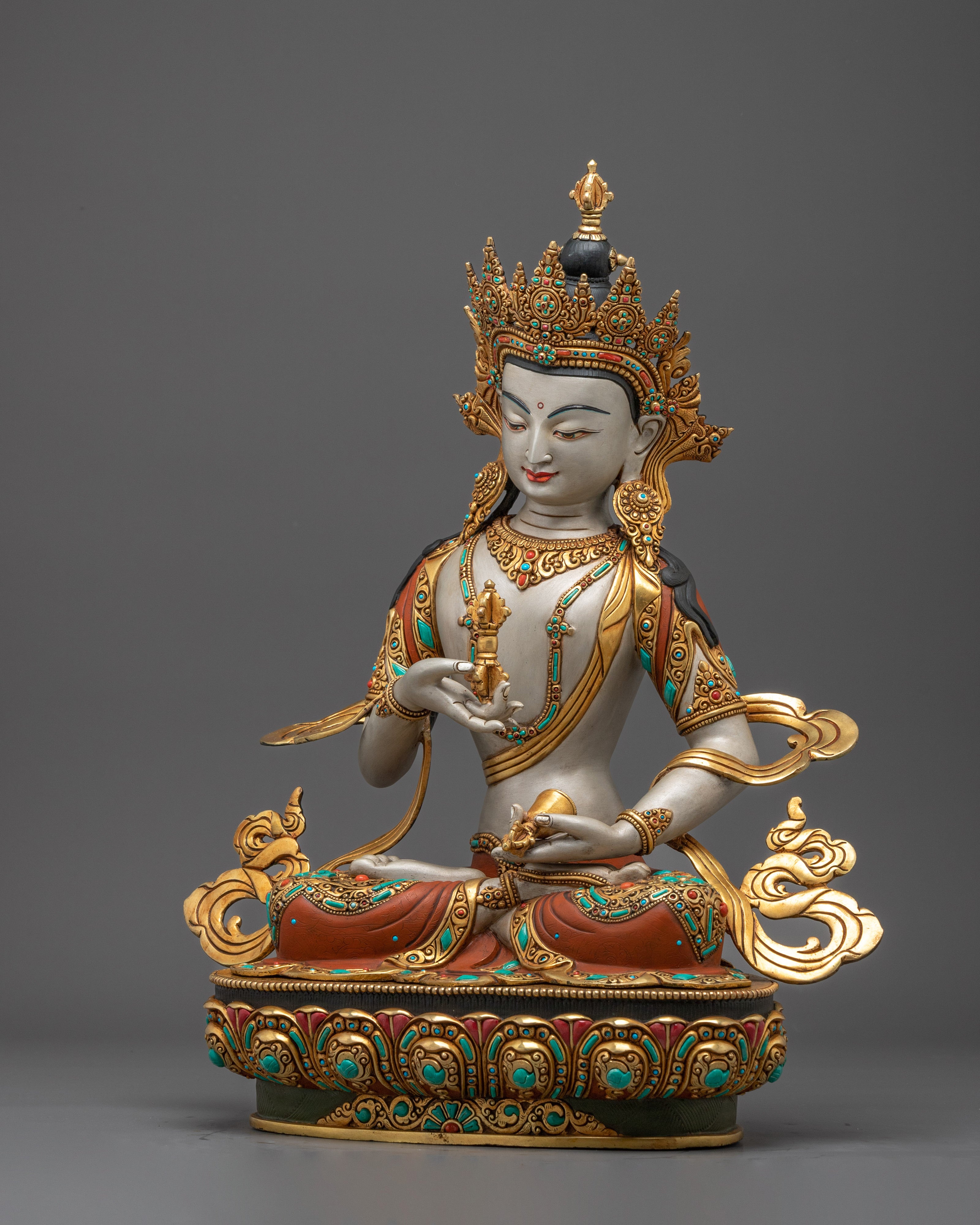 Vajrasattva Gold Statue Symbol of Purification | Spiritual Altar Decor