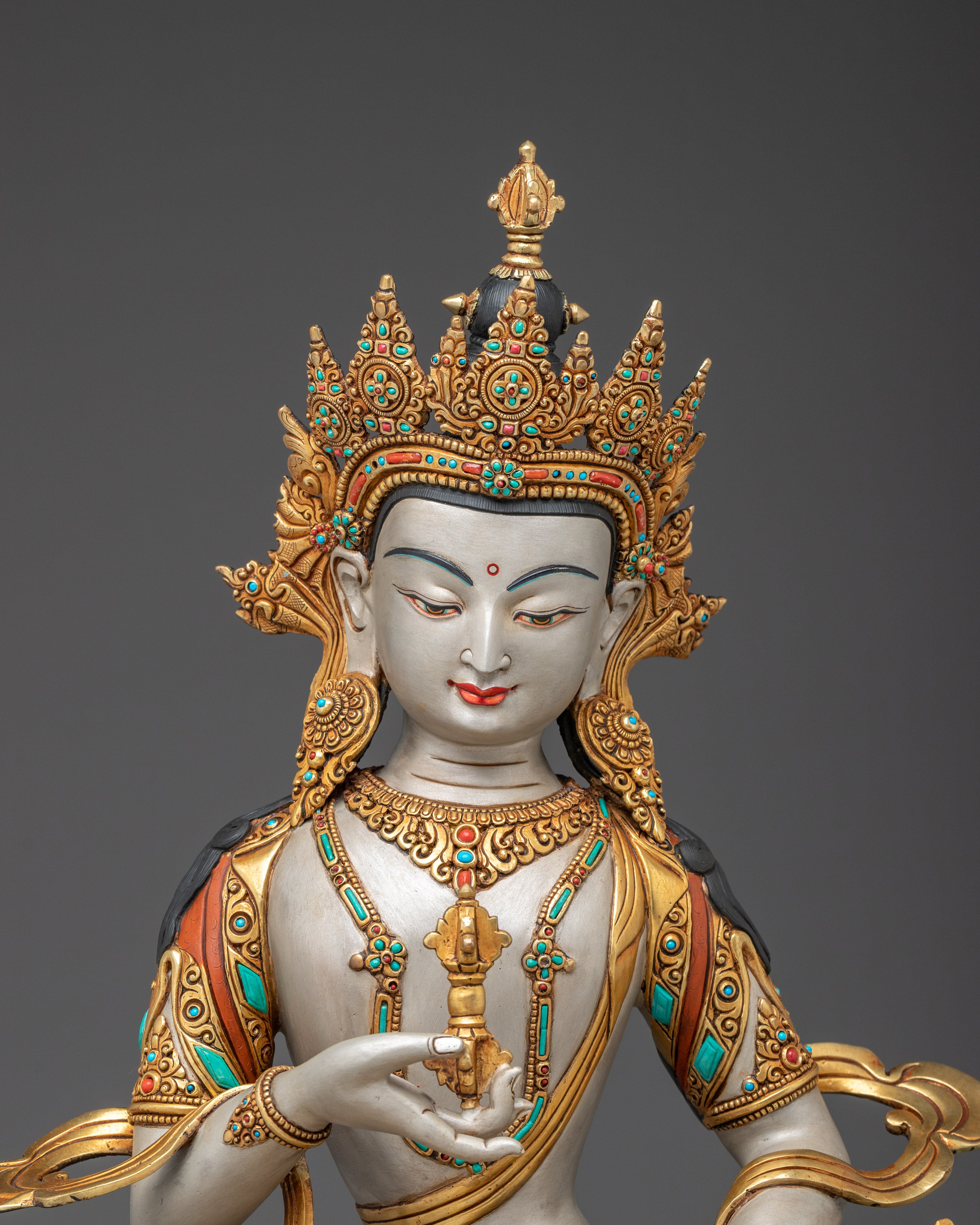 Vajrasattva Gold Statue Symbol of Purification | Spiritual Altar Decor