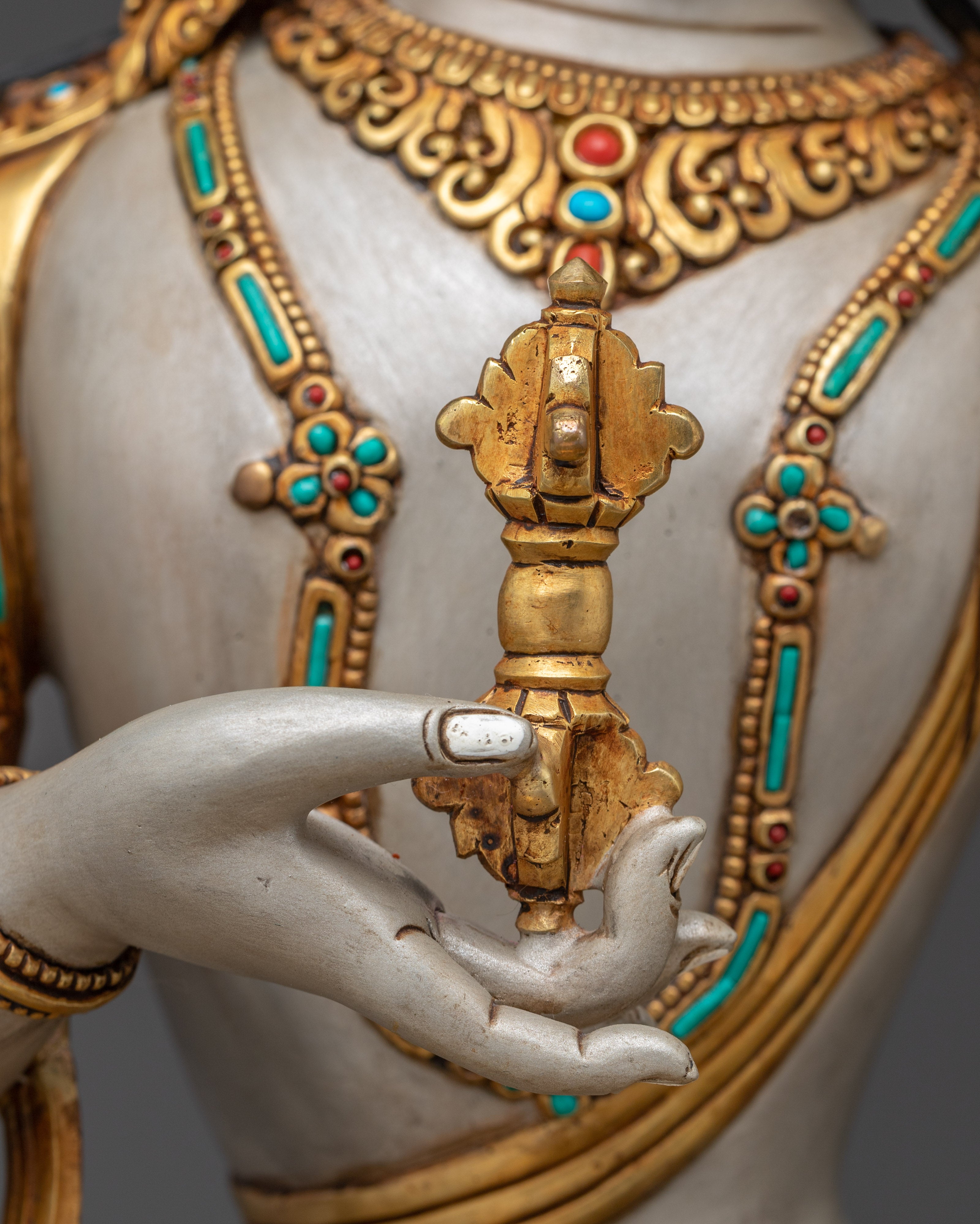 Vajrasattva Gold Statue Symbol of Purification | Spiritual Altar Decor