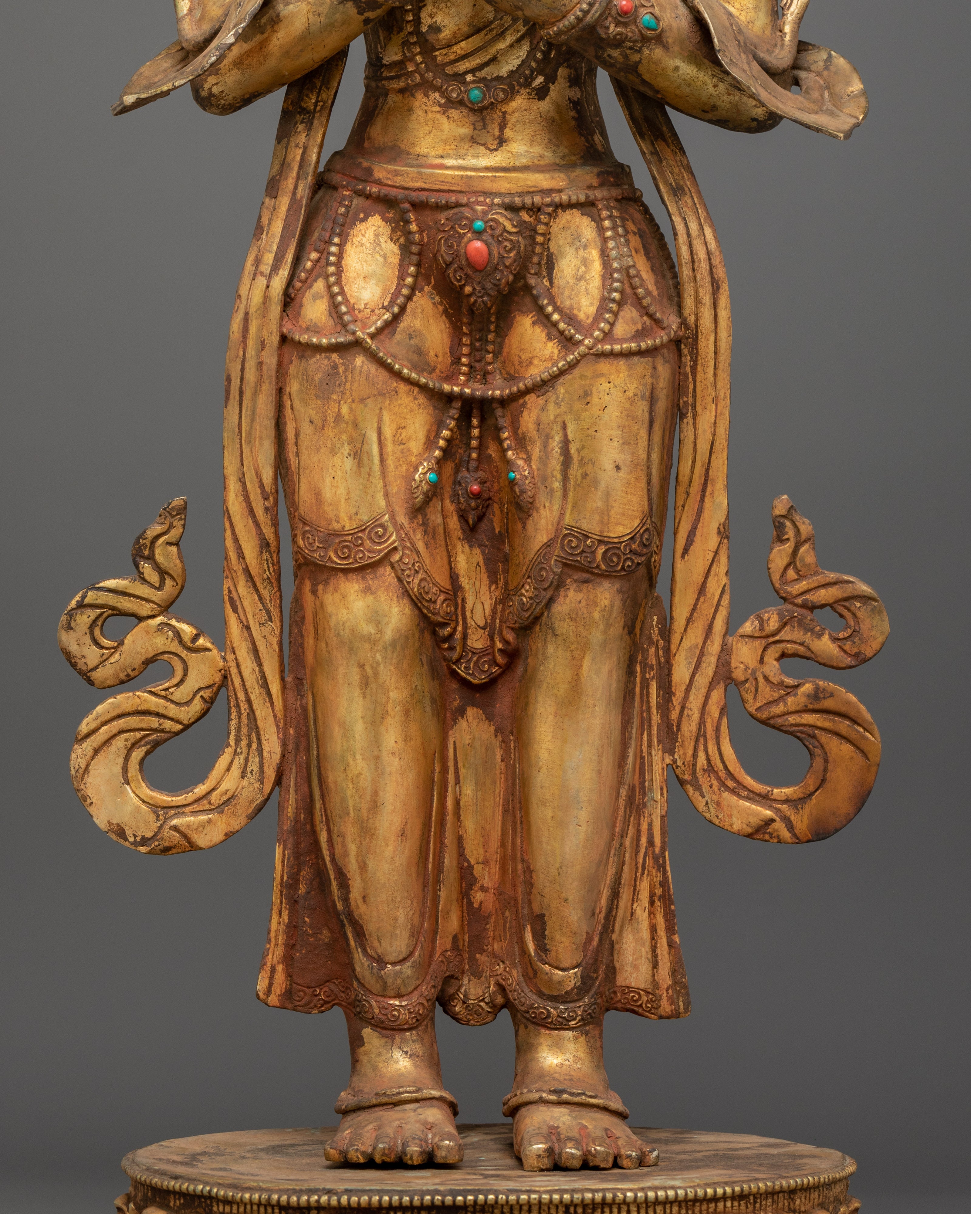 Standing Manjushri Statue | Nepali Crafted Icon of Insight