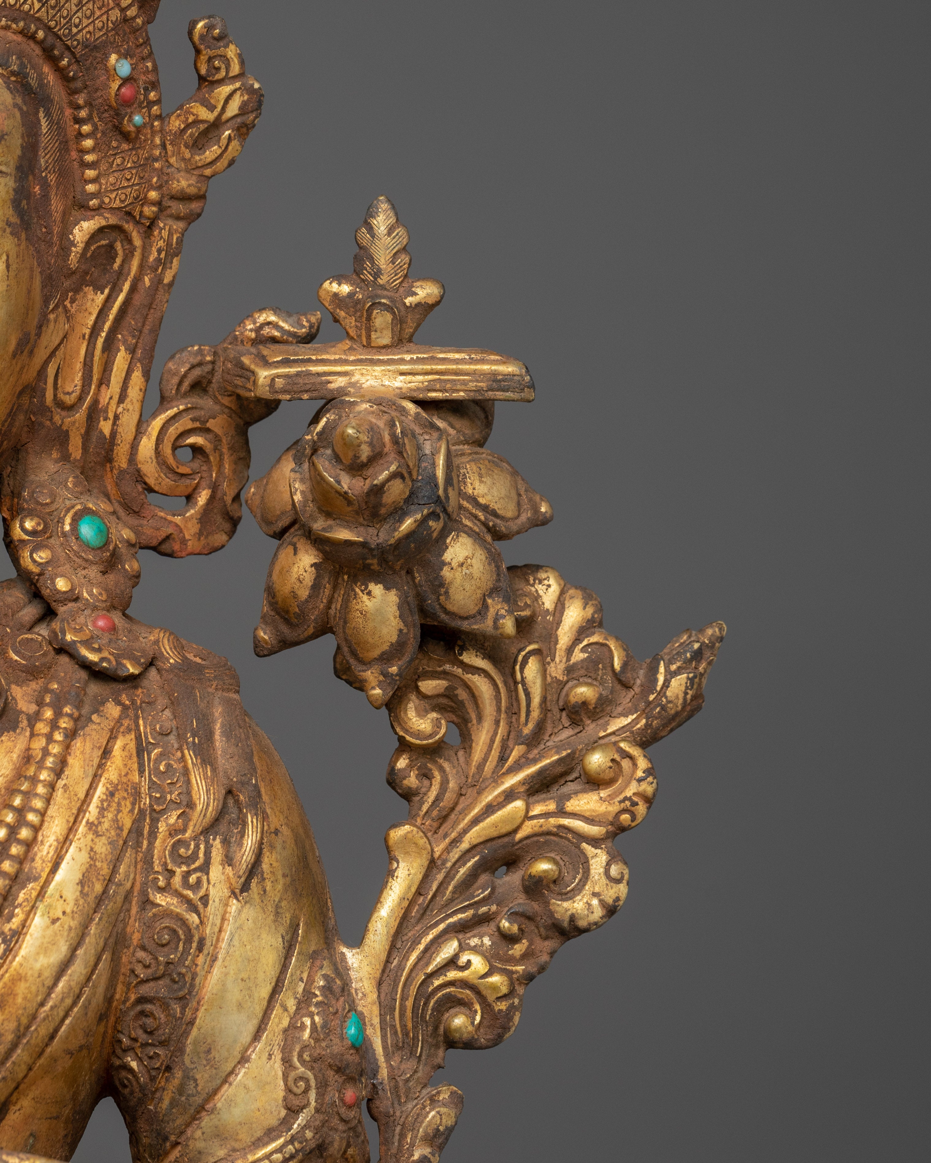 Standing Manjushri Statue | Nepali Crafted Icon of Insight