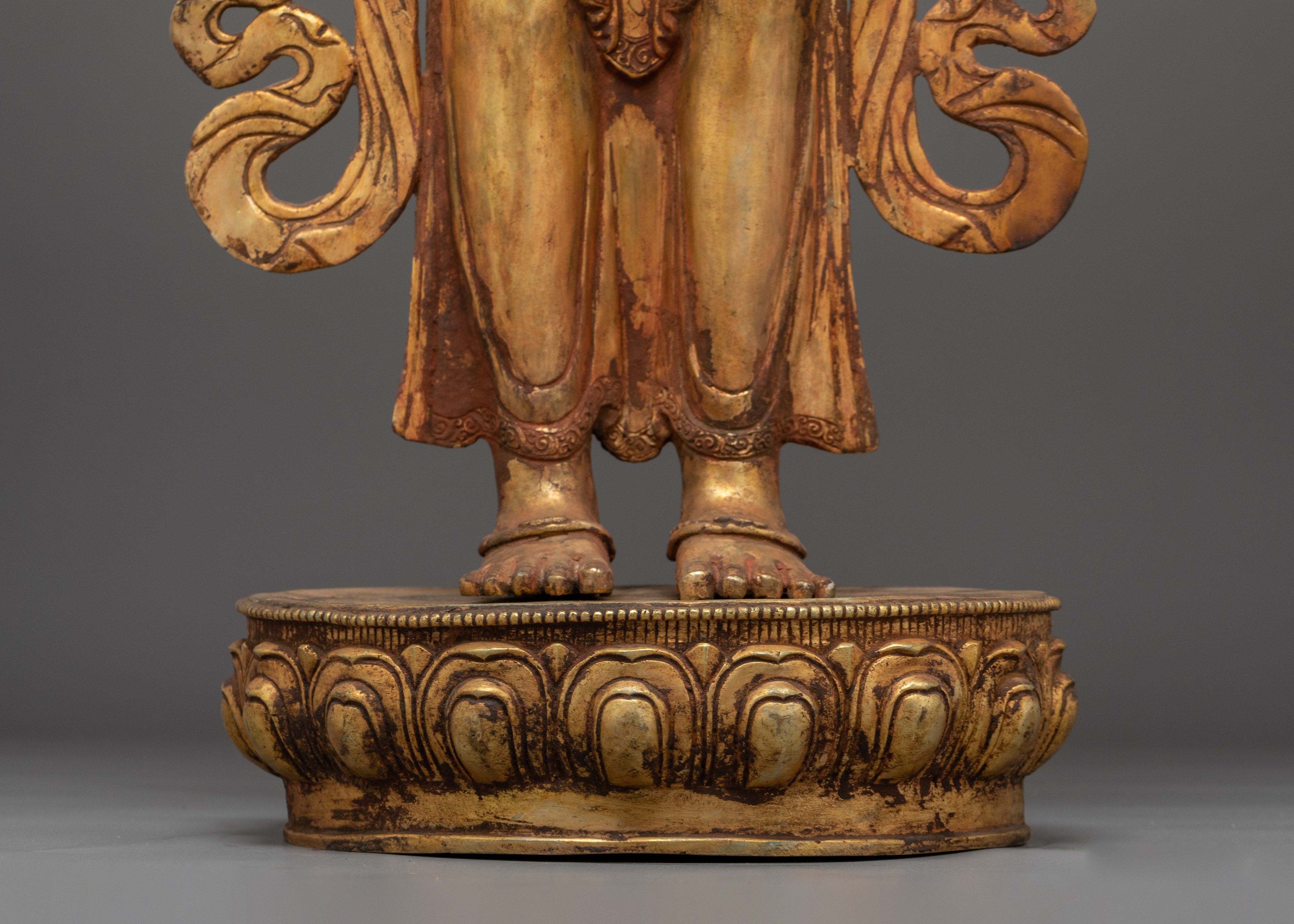 Standing Manjushri Statue | Nepali Crafted Icon of Insight