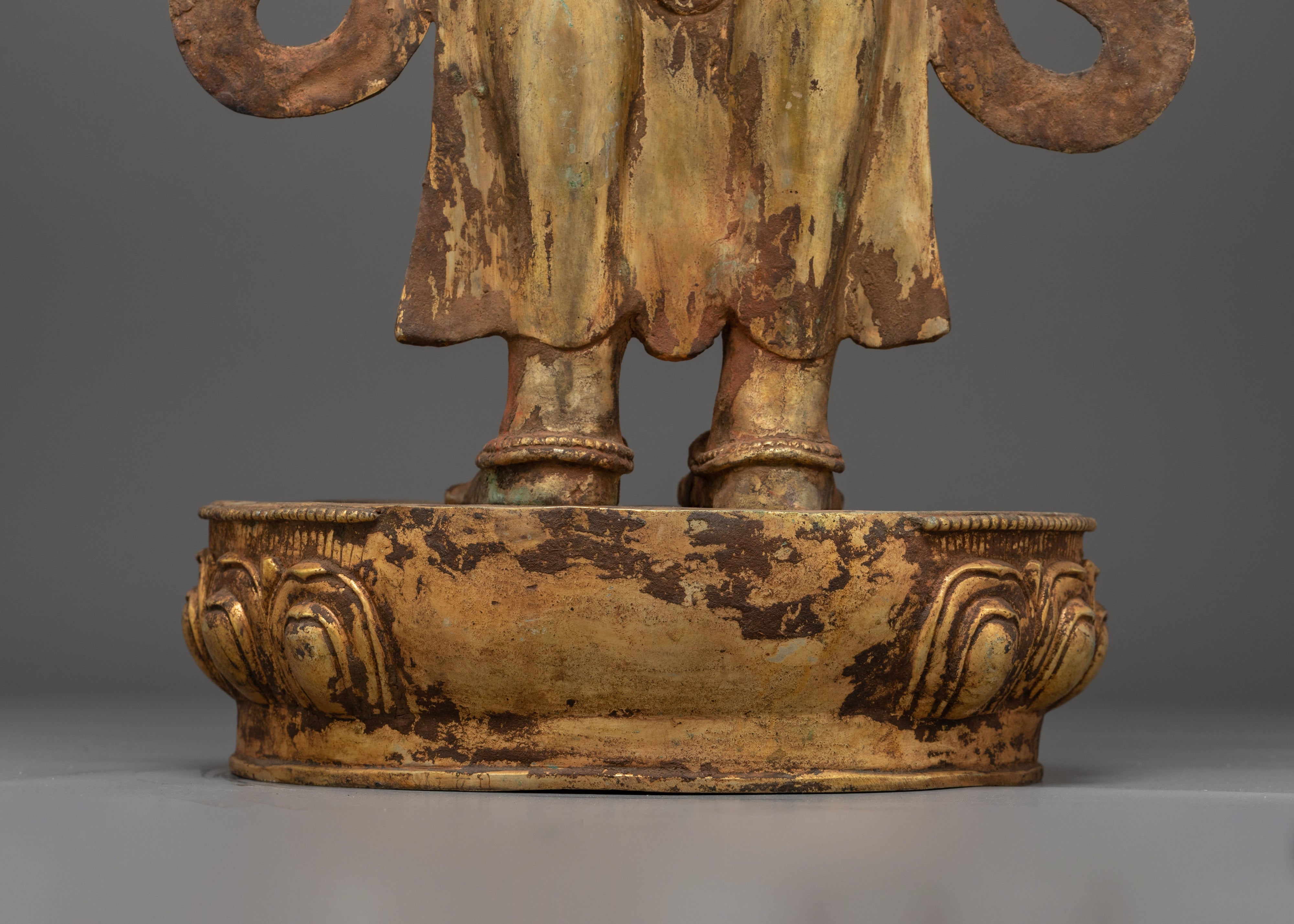 Standing Manjushri Statue | Nepali Crafted Icon of Insight