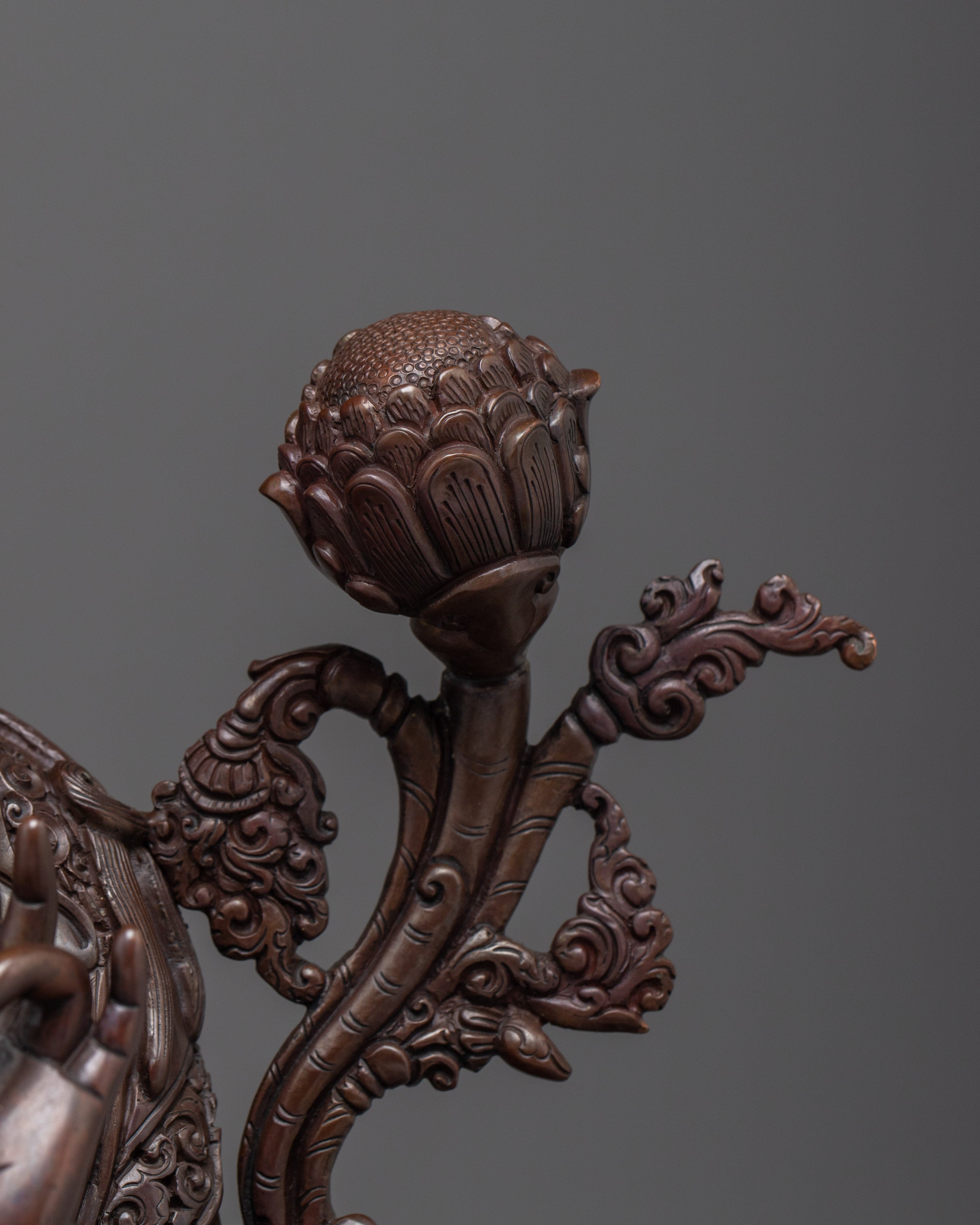 Green Tara Copper Statue with Gemstones | Meditation, Spirituality, and Shrine Decor