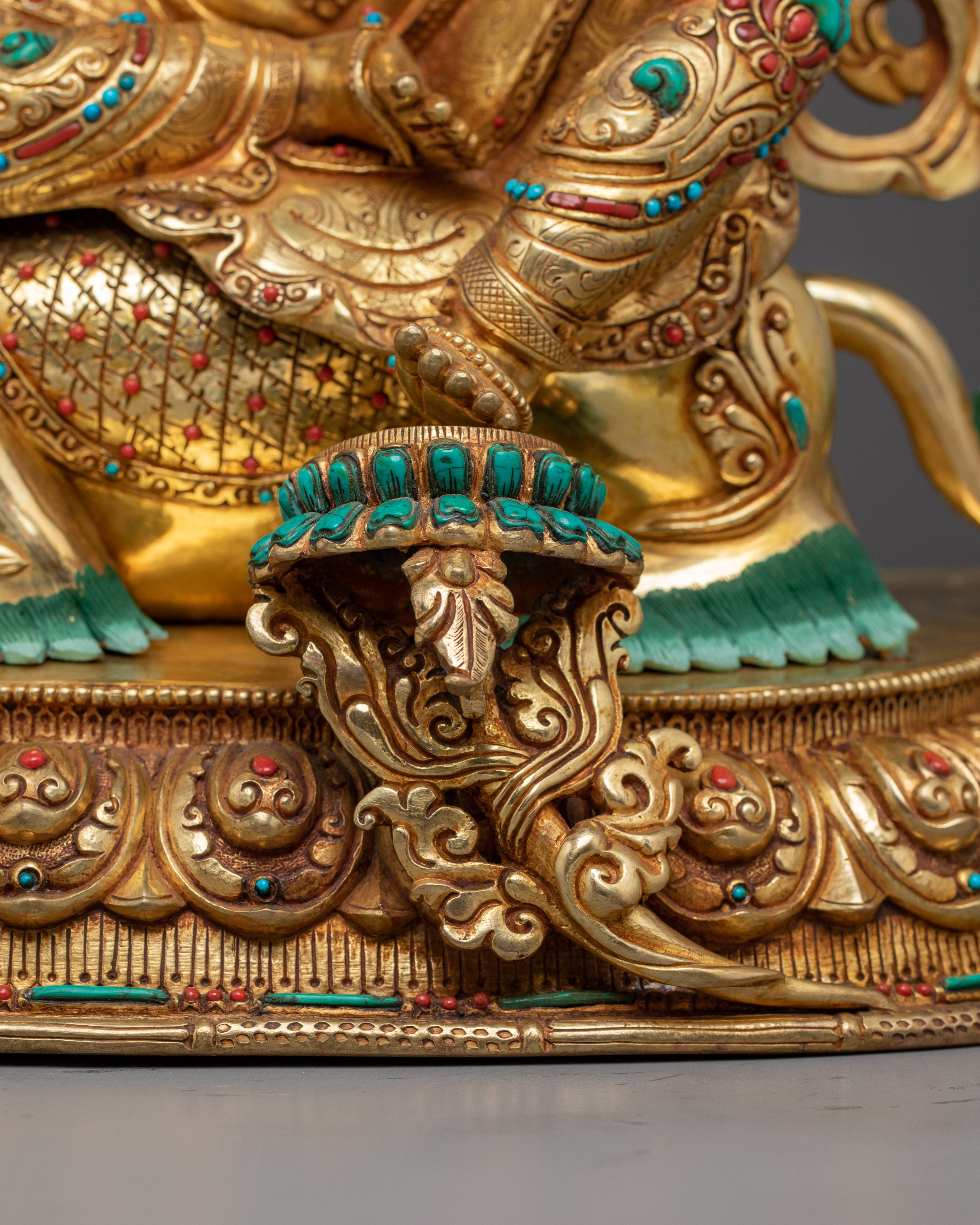 Namtoshe Statue in 24K Gold Gilding | Copper Sculpture of the Protector Deity