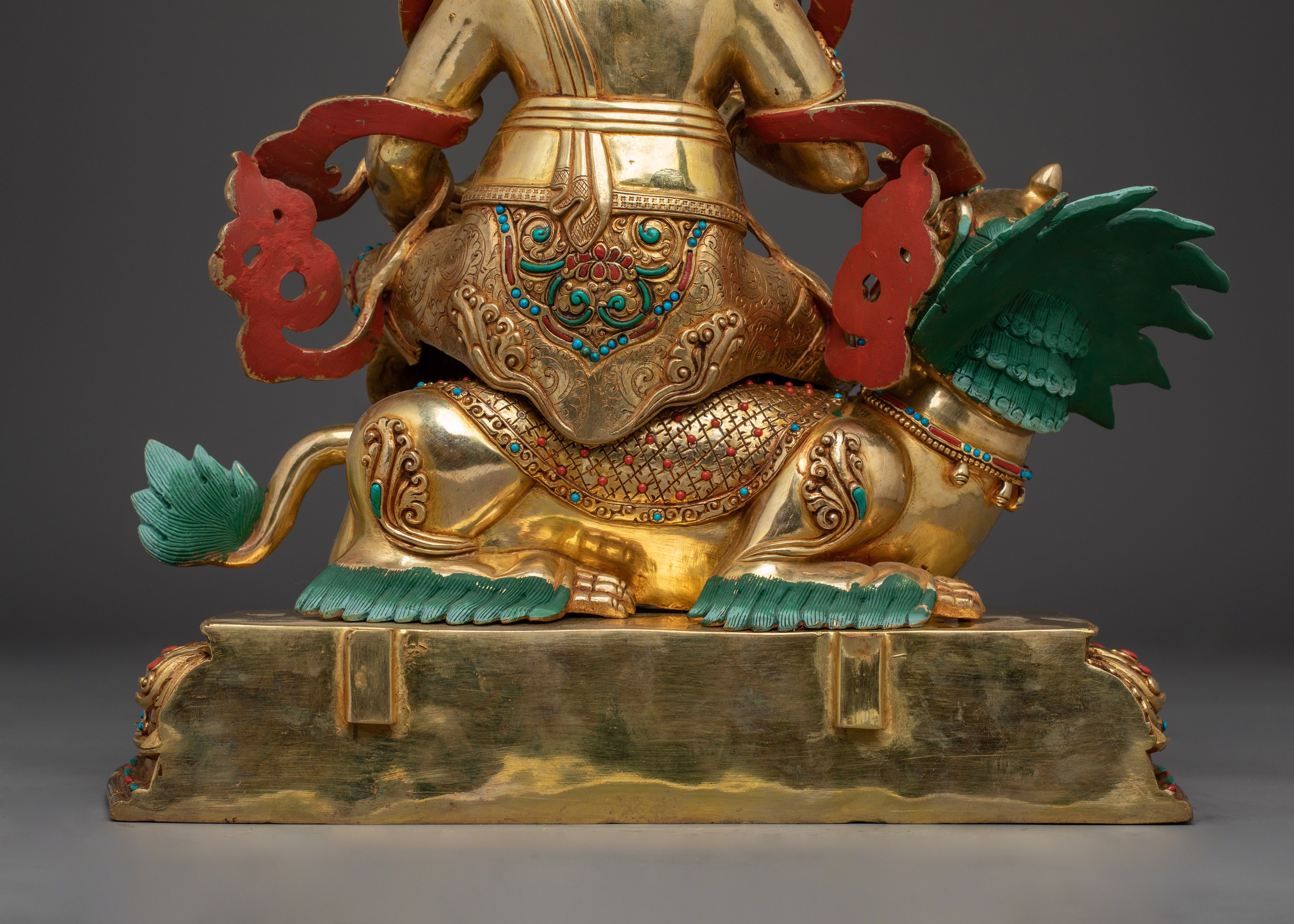 Namtoshe Statue in 24K Gold Gilding | Copper Sculpture of the Protector Deity